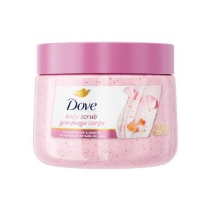 Dove Pomegranate & Shea Butter Body Scrub Exfoliates and Deeply Nourishes for Smooth, Radiant Skin 15 oz(Himalayan Salt & Rose Oil)