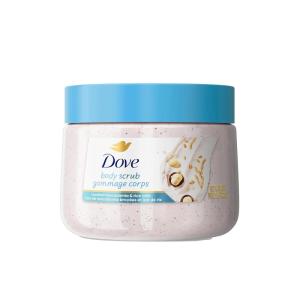Dove Pomegranate & Shea Butter Body Scrub Exfoliates and Deeply Nourishes for Smooth, Radiant Skin 15 oz(Macadamia & Rice Milk)