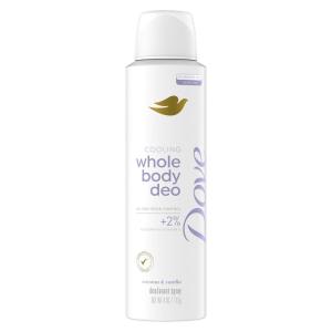 Dove Whole Body Deodorant Cooling Spray Peach & White Tea Aluminum Free 4oz(Coconut & Vanilla)