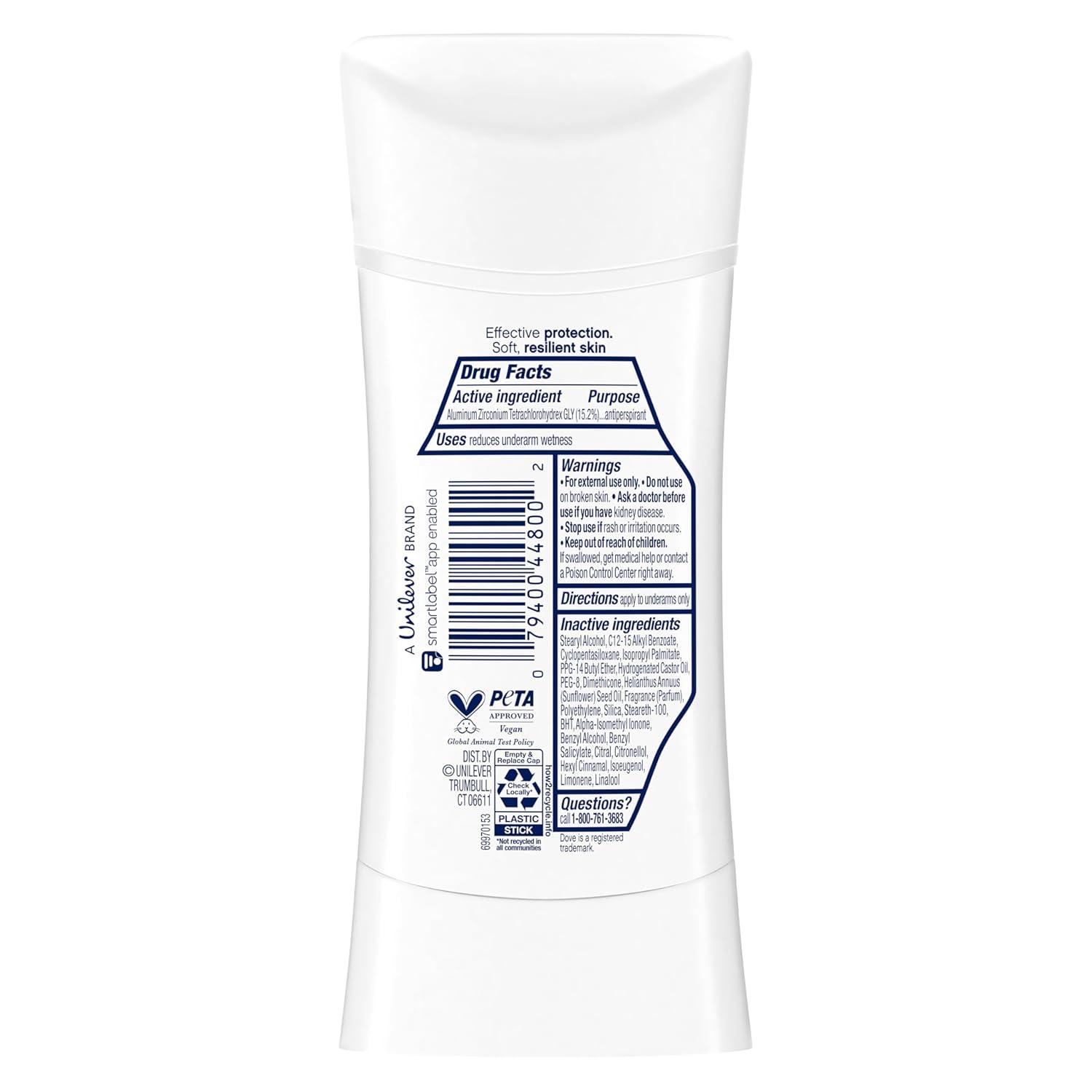 imageDove Advanced Care Antiperspirant Deodorant Stick Beauty Finish 4 Count for helping your skin barrier repair after shaving 26 oz208 Ounce Pack of 5