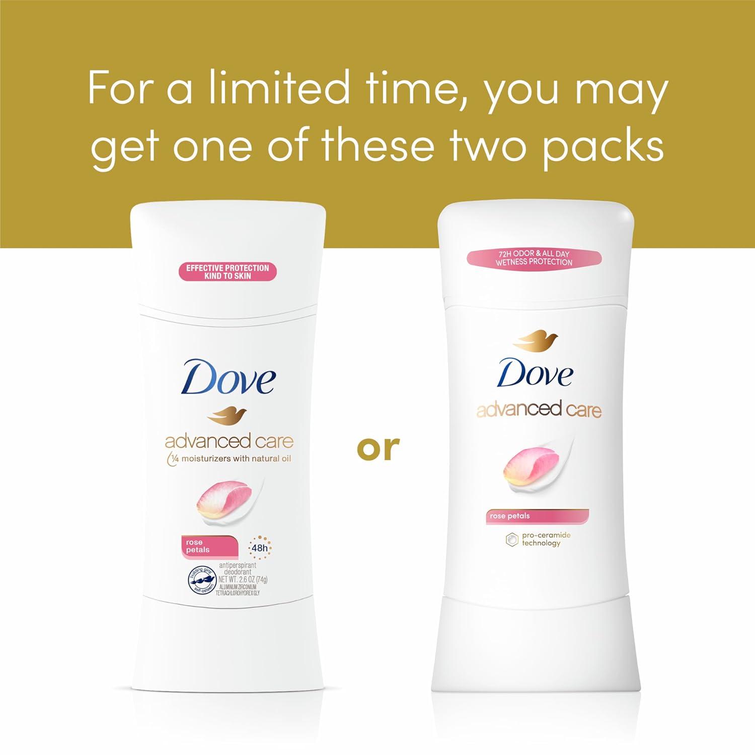 imageDove Advanced Care Antiperspirant Deodorant Stick Beauty Finish 4 Count for helping your skin barrier repair after shaving 26 oz208 Ounce Pack of 5