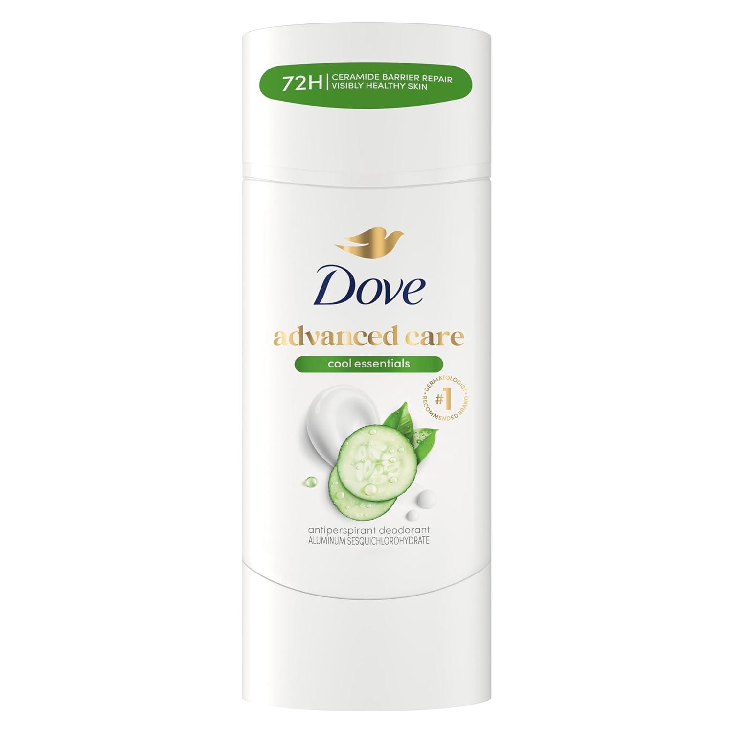 imageDove Advanced Care Antiperspirant Deodorant Stick Beauty Finish 4 Count for helping your skin barrier repair after shaving 26 oz26 Ounce Pack of 1