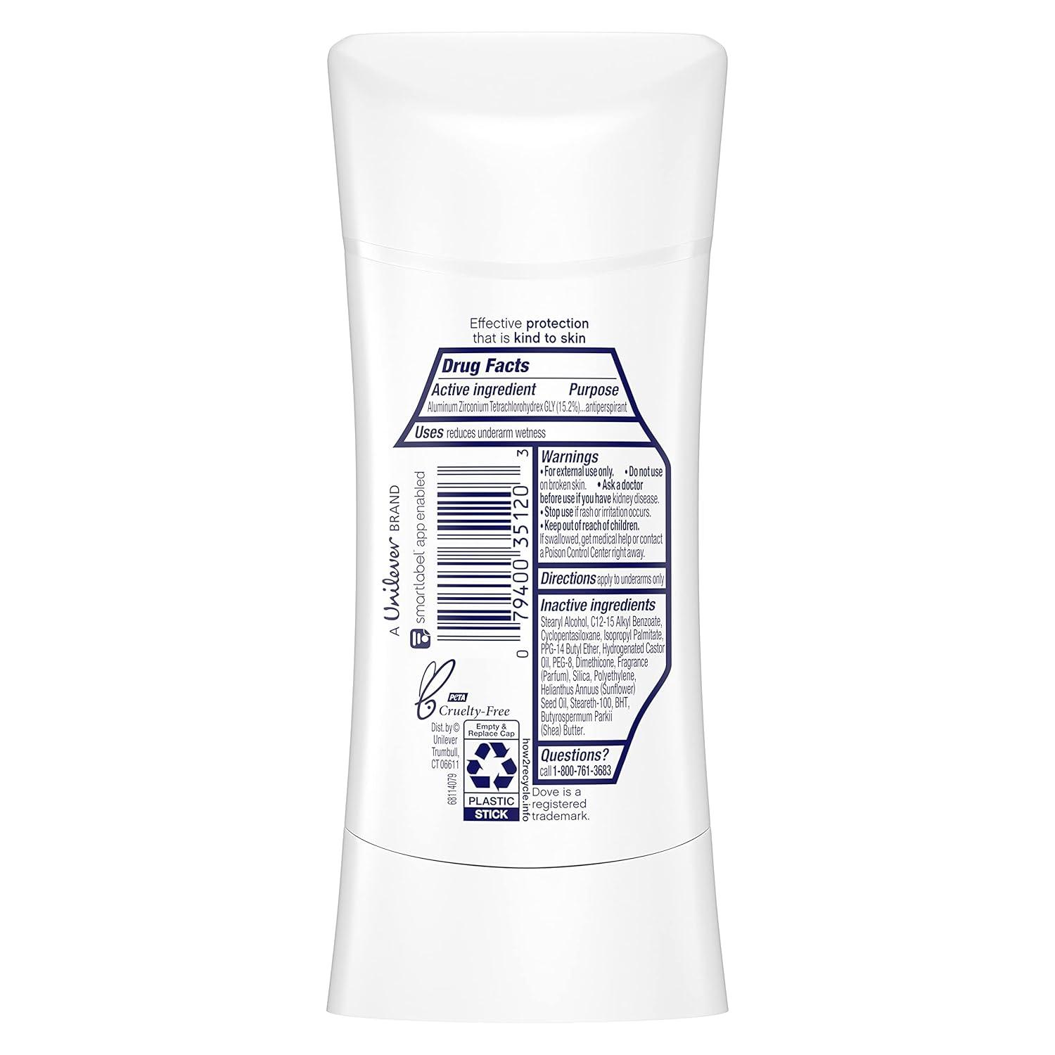 imageDove Advanced Care Antiperspirant Deodorant Stick Beauty Finish 4 Count for helping your skin barrier repair after shaving 26 oz26 Ounce Pack of 1