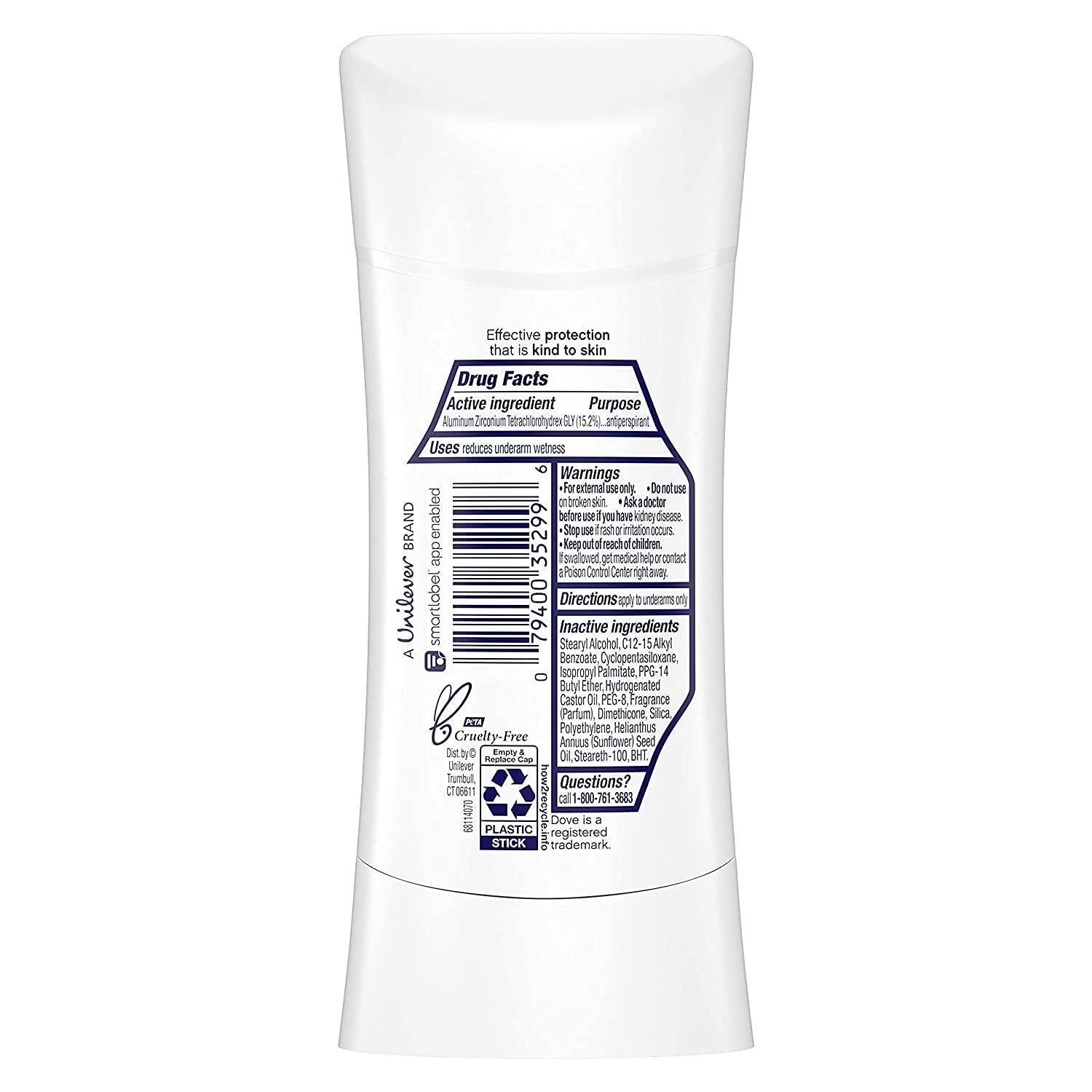 imageDove Advanced Care Antiperspirant Deodorant Stick Beauty Finish 4 Count for helping your skin barrier repair after shaving 26 oz26 Ounce Pack of 2
