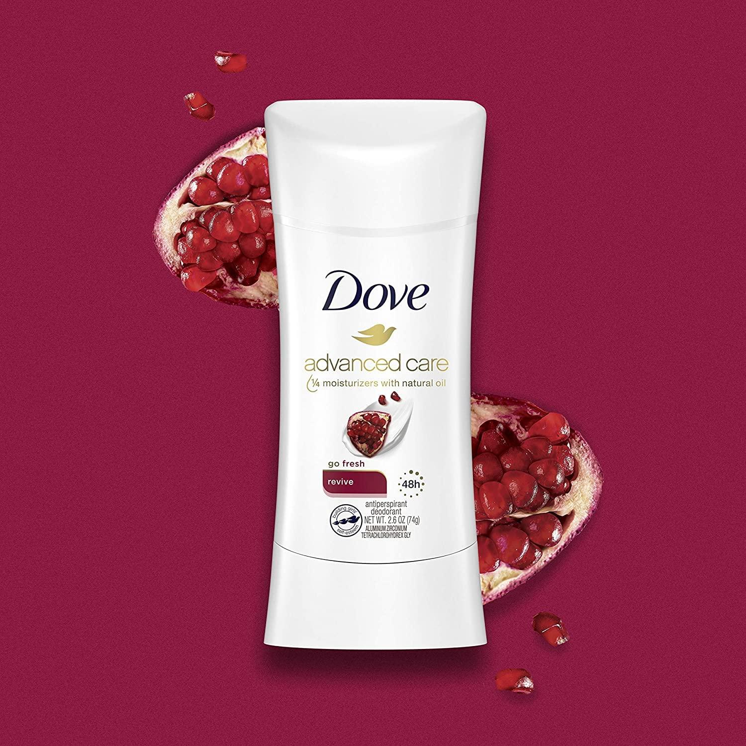 imageDove Advanced Care Antiperspirant Deodorant Stick Beauty Finish 4 Count for helping your skin barrier repair after shaving 26 oz26 Ounce Pack of 2