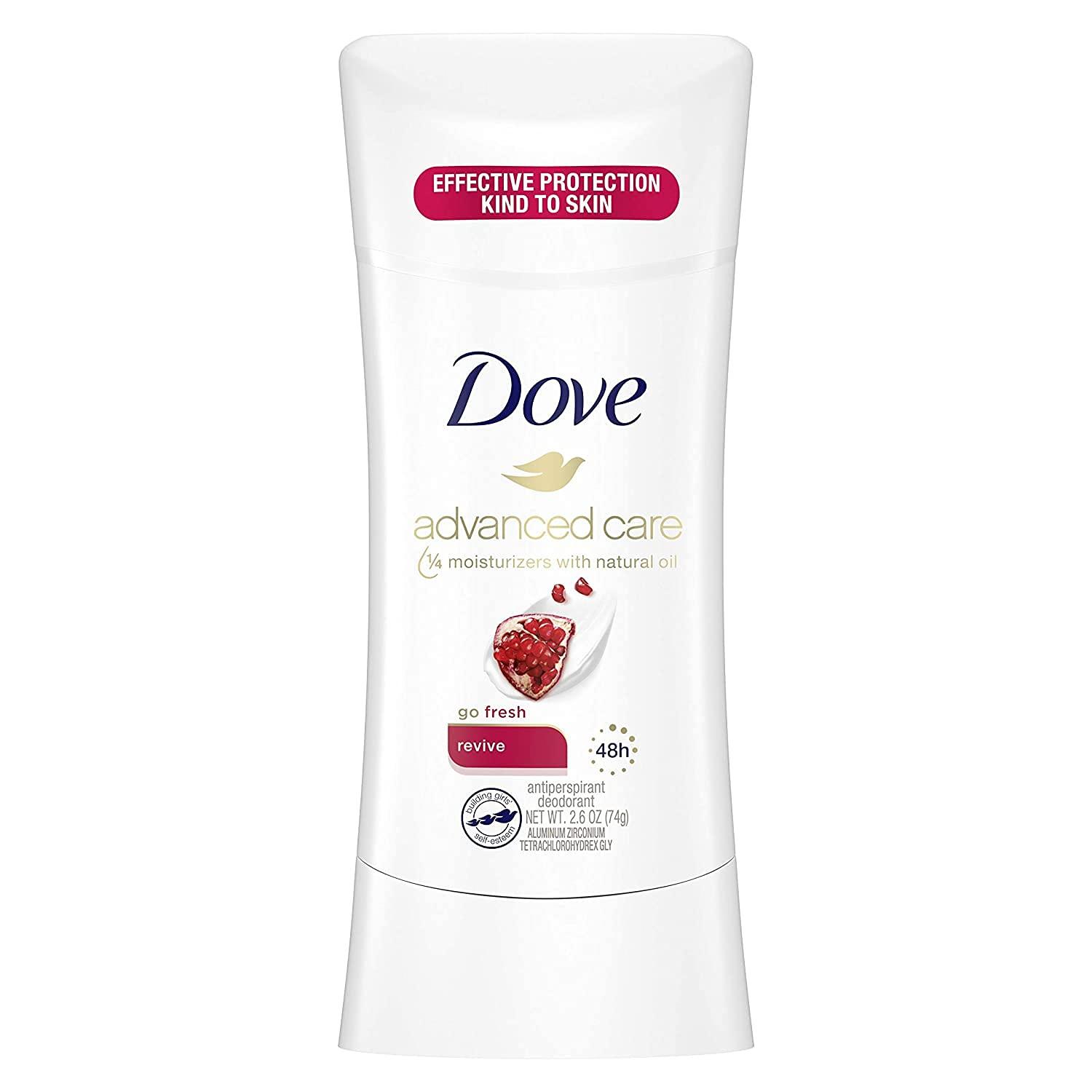 imageDove Advanced Care Antiperspirant Deodorant Stick Beauty Finish 4 Count for helping your skin barrier repair after shaving 26 oz26 Ounce Pack of 2