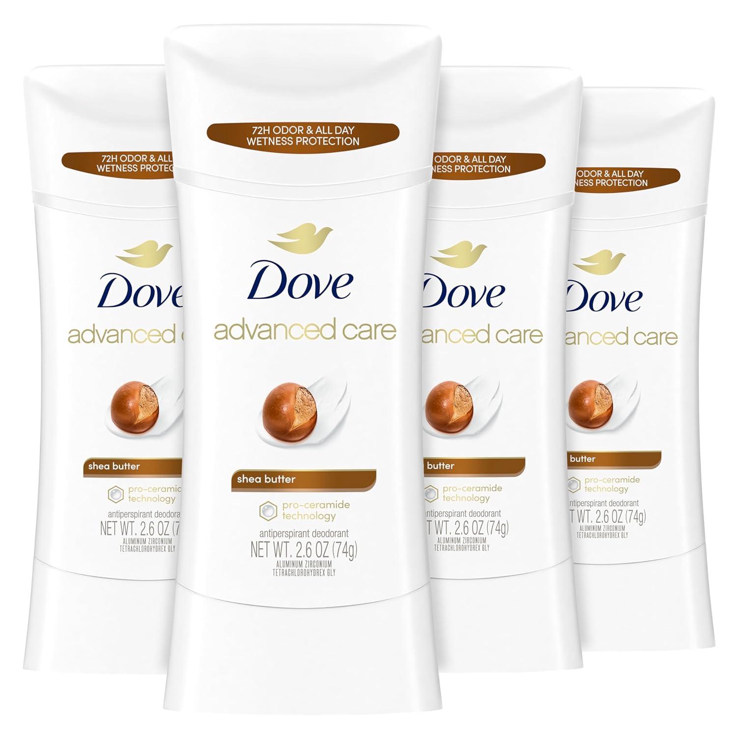 imageDove Advanced Care Antiperspirant Deodorant Stick Beauty Finish 4 Count for helping your skin barrier repair after shaving 26 oz26 Ounce Pack of 4