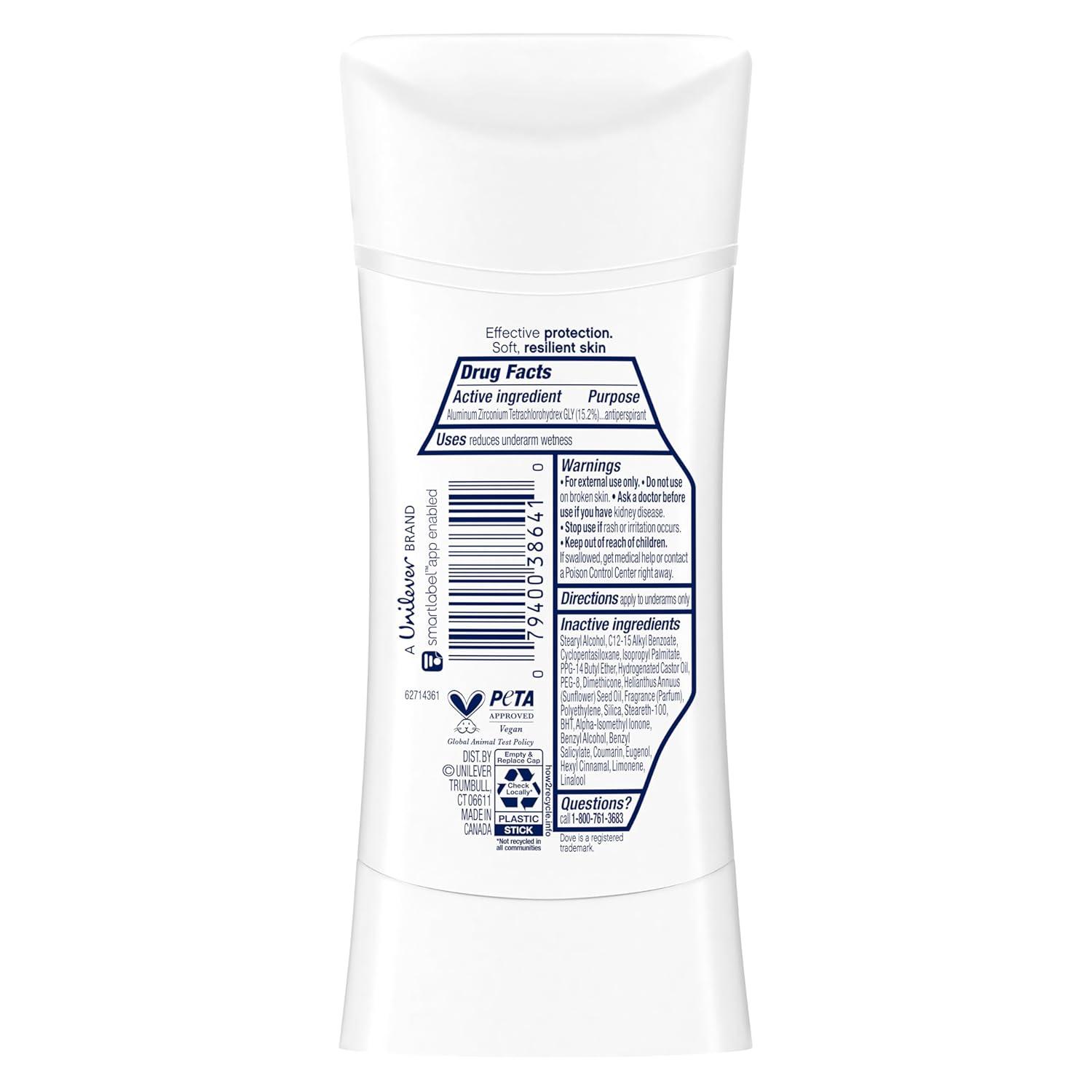 imageDove Advanced Care Antiperspirant Deodorant Stick Beauty Finish 4 Count for helping your skin barrier repair after shaving 26 oz26 Ounce Pack of 4