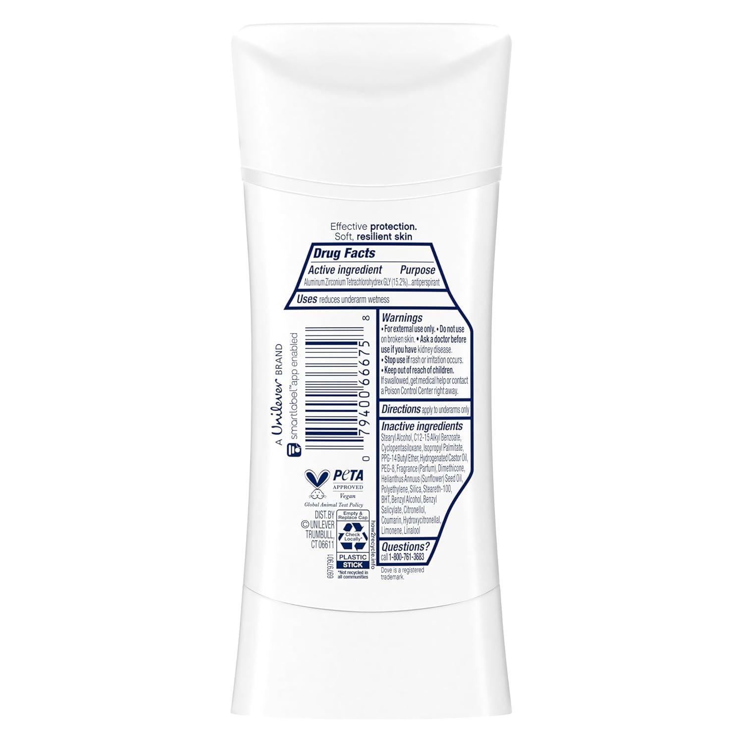 imageDove Advanced Care Antiperspirant Deodorant Stick Beauty Finish 4 Count for helping your skin barrier repair after shaving 26 oz26 Ounce Pack of 4