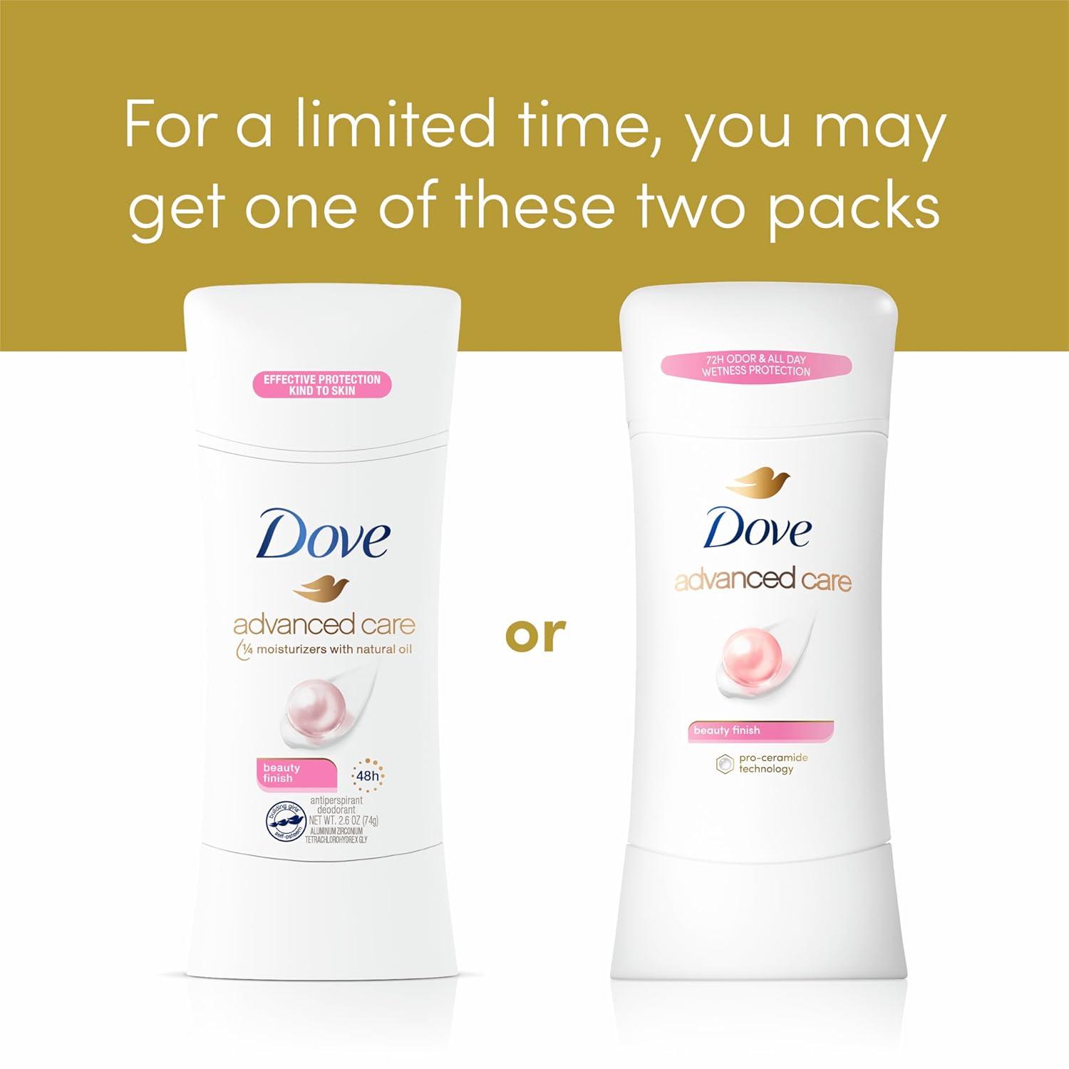 imageDove Advanced Care Antiperspirant Deodorant Stick Beauty Finish 4 Count for helping your skin barrier repair after shaving 26 oz26 Ounce Pack of 4