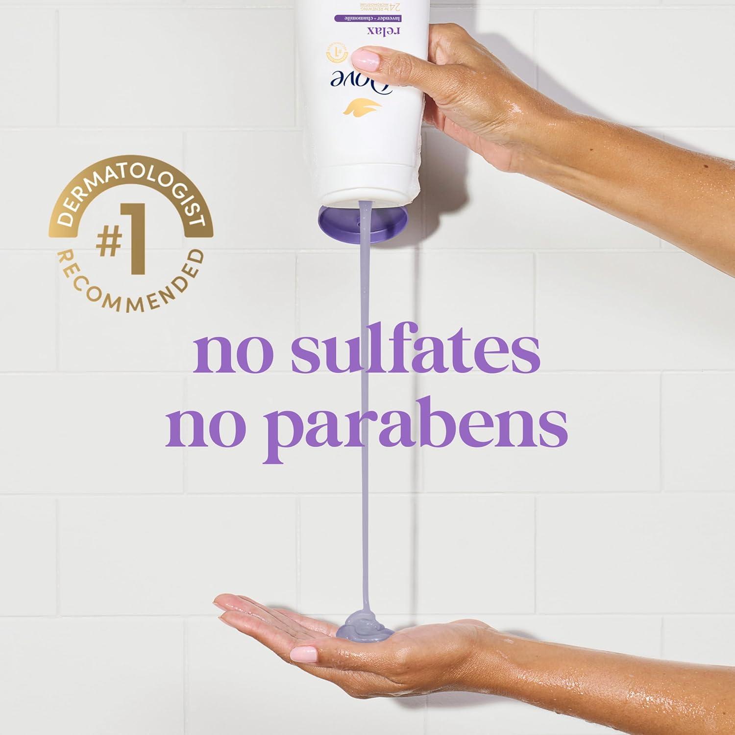 imageDove Body Wash for Softer and Smoother Skin After Just One Use Lavender Oil and Chamomile Stress Relieving and Calming 22 oz 4 CountLavender Oil Chamomile