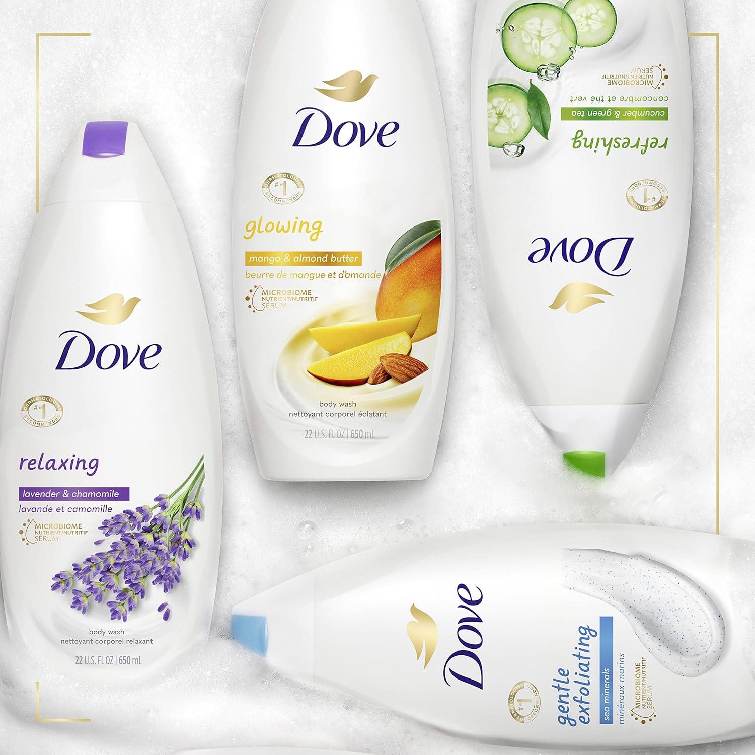 imageDove Body Wash for Softer and Smoother Skin After Just One Use Lavender Oil and Chamomile Stress Relieving and Calming 22 oz 4 CountLavender Oil Chamomile