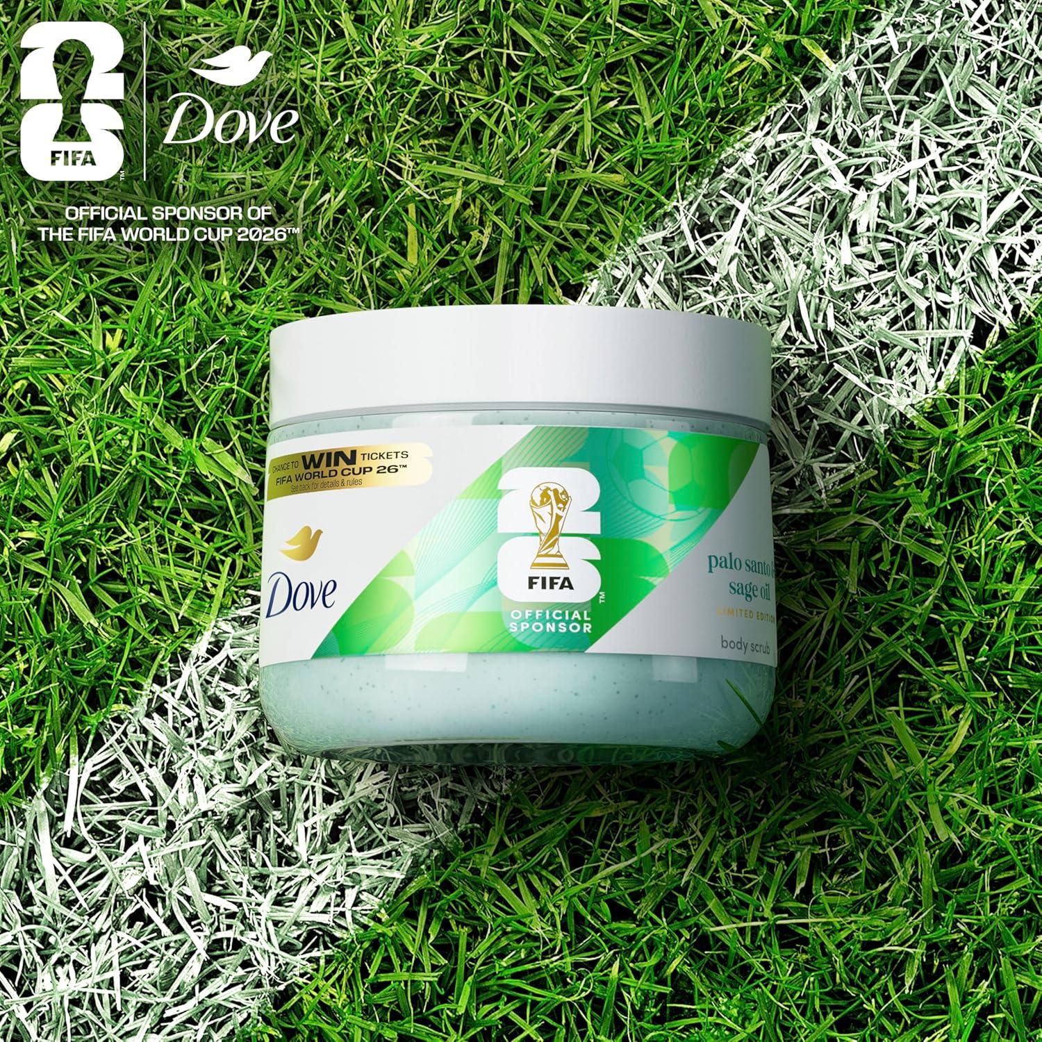 imageDove FIFA World Cup 2026 Limited Edition Moisturizing Body Scrub Palo Santo amp Sage Oil pHBalanced Whipped Exfoliator for Hydrated Radiant Skin 15 oz