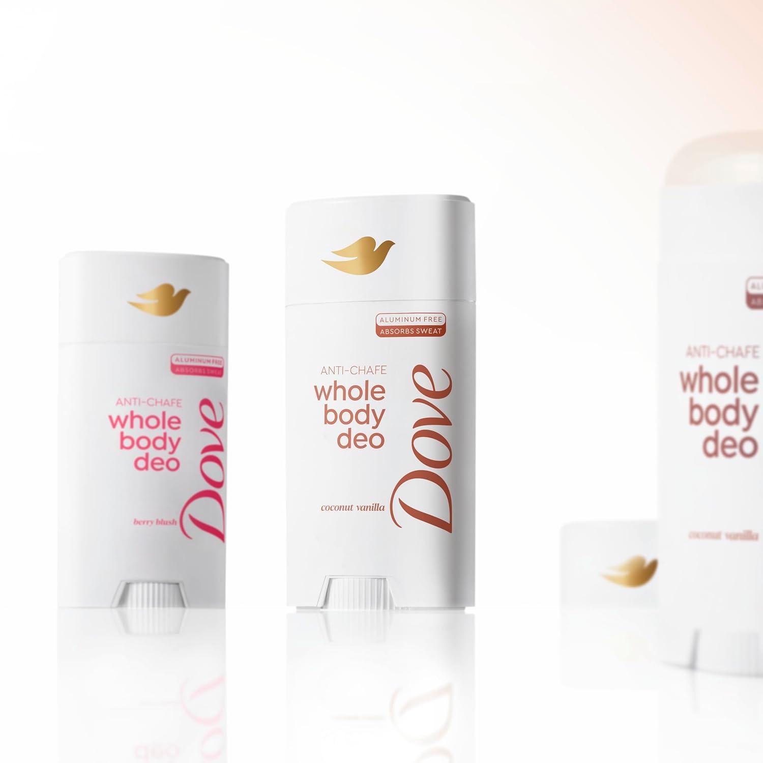 imageDove Whole Body Deo Aluminum Free AntiChafe Deodorant Stick for Women Coconut Vanilla 24 oz