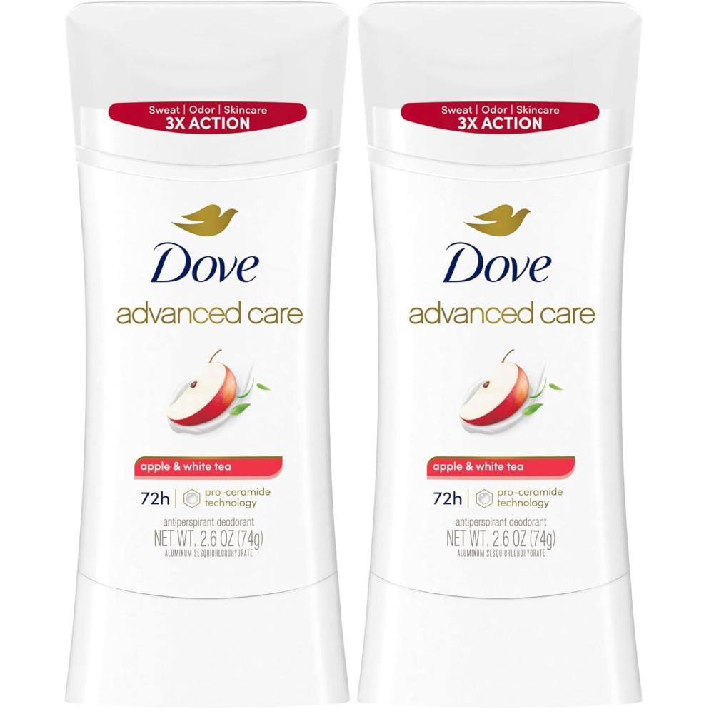 imageDove Advanced Care Antiperspirant Deodorant Stick Beauty Finish 4 Count for helping your skin barrier repair after shaving 26 oz26 Ounce Pack of 2