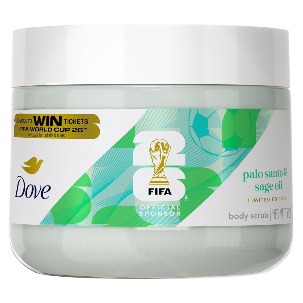 imageDove FIFA World Cup 2026 Limited Edition Moisturizing Body Scrub Palo Santo amp Sage Oil pHBalanced Whipped Exfoliator for Hydrated Radiant Skin 15 oz
