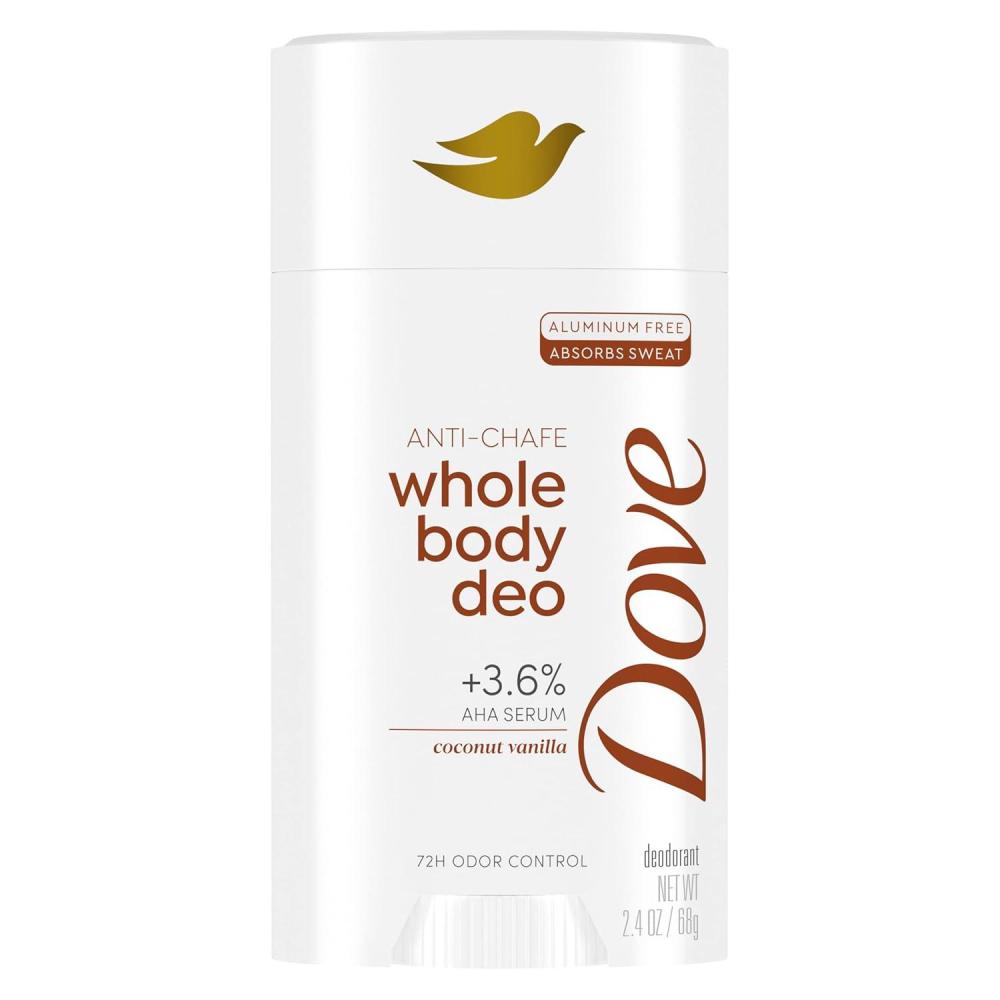 imageDove Whole Body Deo Aluminum Free AntiChafe Deodorant Stick for Women Coconut Vanilla 24 oz