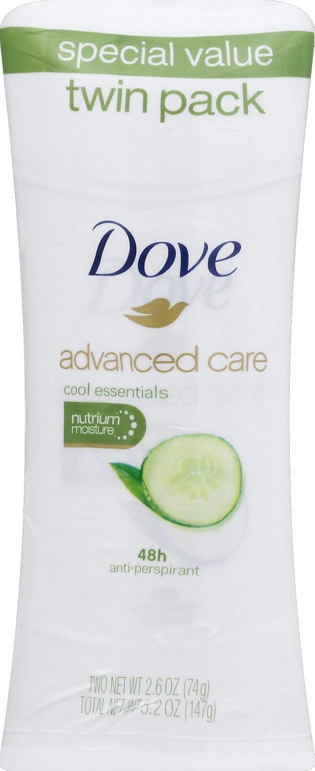 imageDove Advanced Care Anti Deo Stick Cool Essentials Pack of 12 for helping your skin barrier repair after shaving 72 h odor control and allday sweat protection with Pro Ceramide Technology 26 oz26 Ounce Pack of 2