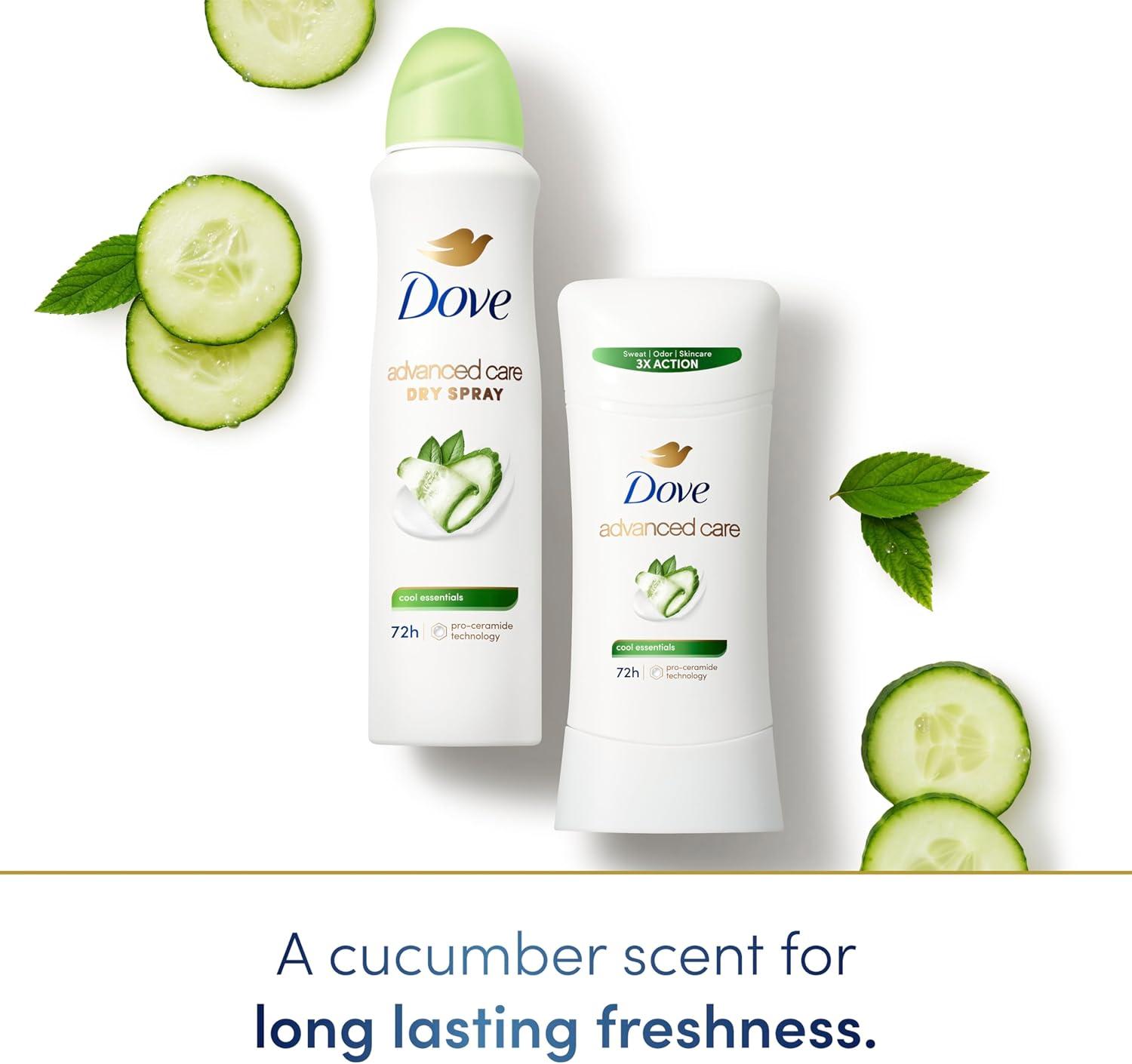 imageDove Advanced Care Anti Deo Stick Cool Essentials Pack of 12 for helping your skin barrier repair after shaving 72 h odor control and allday sweat protection with Pro Ceramide Technology 26 oz26 Ounce Pack of 6