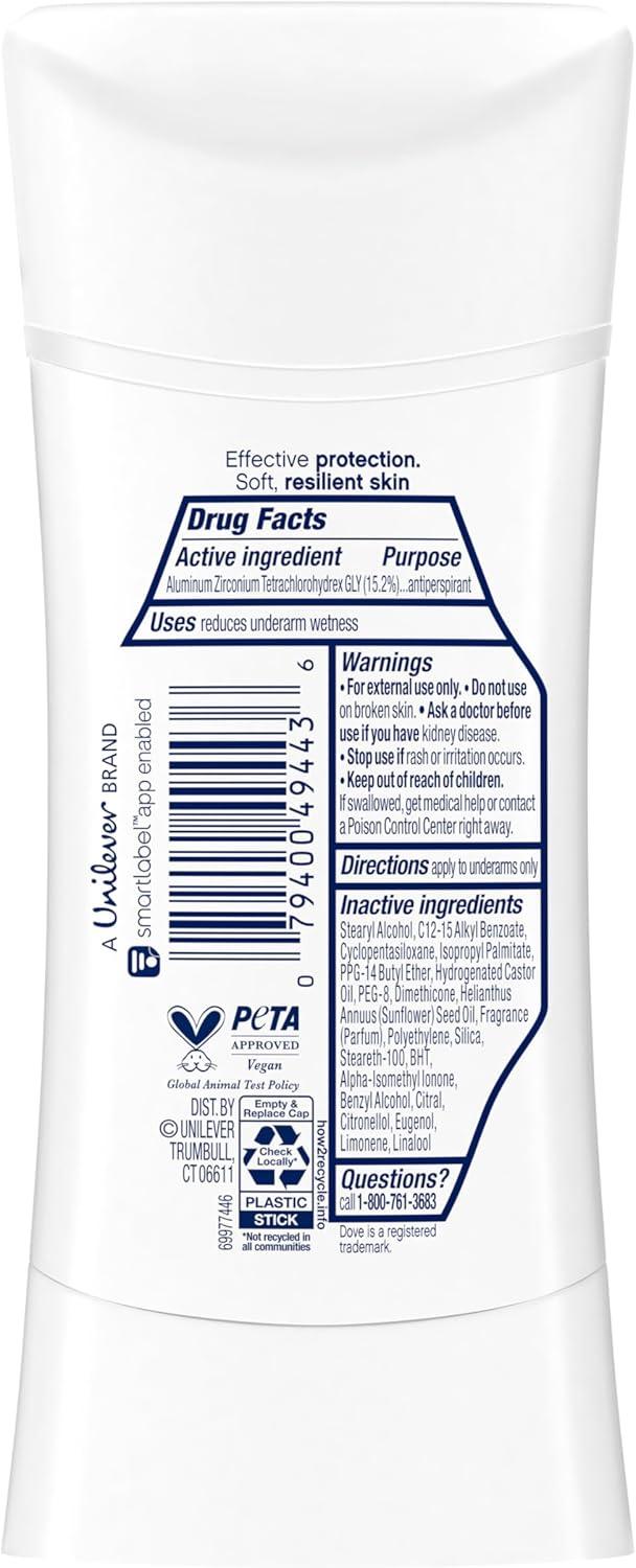 imageDove Advanced Care Anti Deo Stick Cool Essentials Pack of 12 for helping your skin barrier repair after shaving 72 h odor control and allday sweat protection with Pro Ceramide Technology 26 oz26 Ounce Pack of 4
