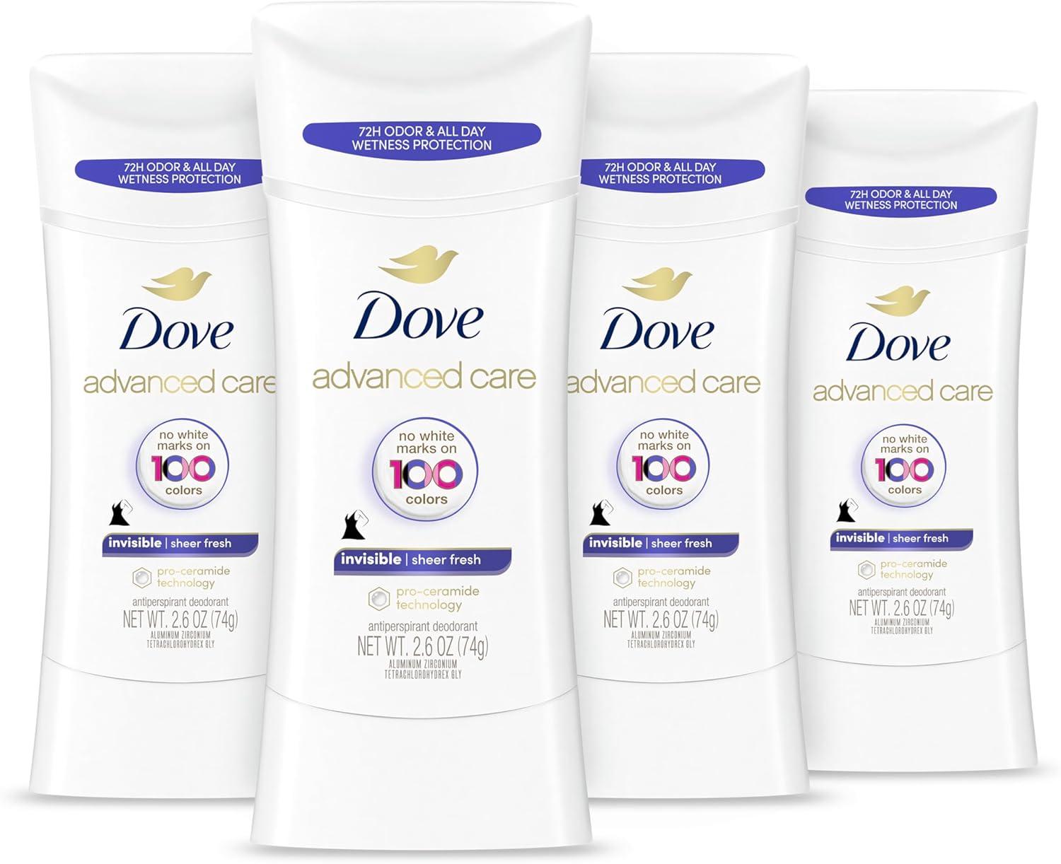 imageDove Advanced Care Anti Deo Stick Cool Essentials Pack of 12 for helping your skin barrier repair after shaving 72 h odor control and allday sweat protection with Pro Ceramide Technology 26 oz26 Ounce Pack of 4