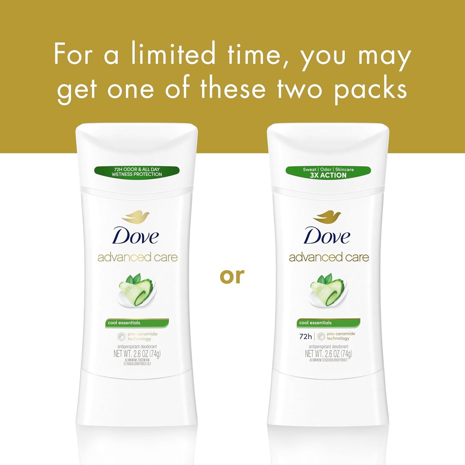 imageDove Advanced Care Anti Deo Stick Cool Essentials Pack of 12 for helping your skin barrier repair after shaving 72 h odor control and allday sweat protection with Pro Ceramide Technology 26 oz26 Ounce Pack of 6
