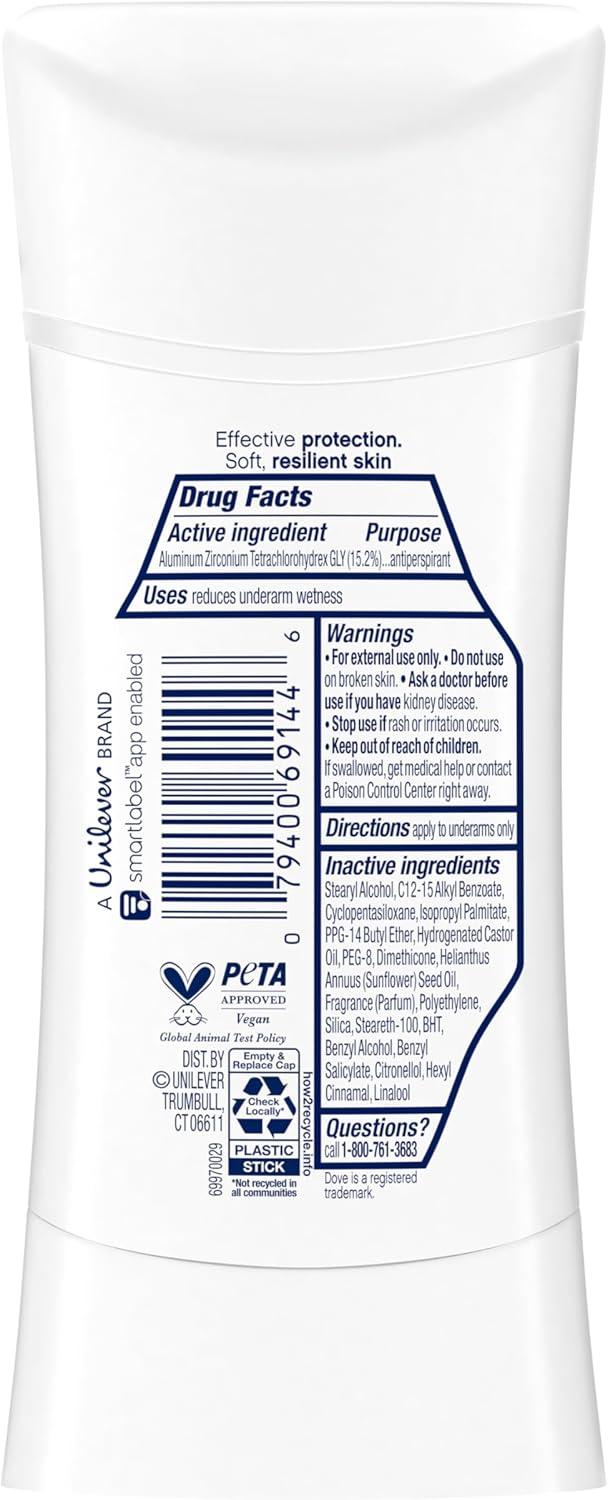 imageDove Advanced Care Anti Deo Stick Cool Essentials Pack of 12 for helping your skin barrier repair after shaving 72 h odor control and allday sweat protection with Pro Ceramide Technology 26 oz104 Ounce Pack of 1