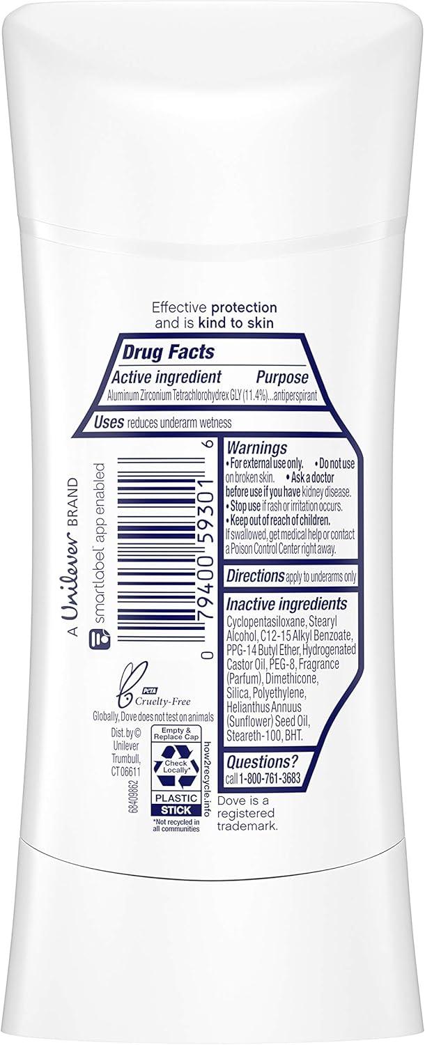imageDove Advanced Care Anti Deo Stick Cool Essentials Pack of 12 for helping your skin barrier repair after shaving 72 h odor control and allday sweat protection with Pro Ceramide Technology 26 oz26 Ounce Pack of 2