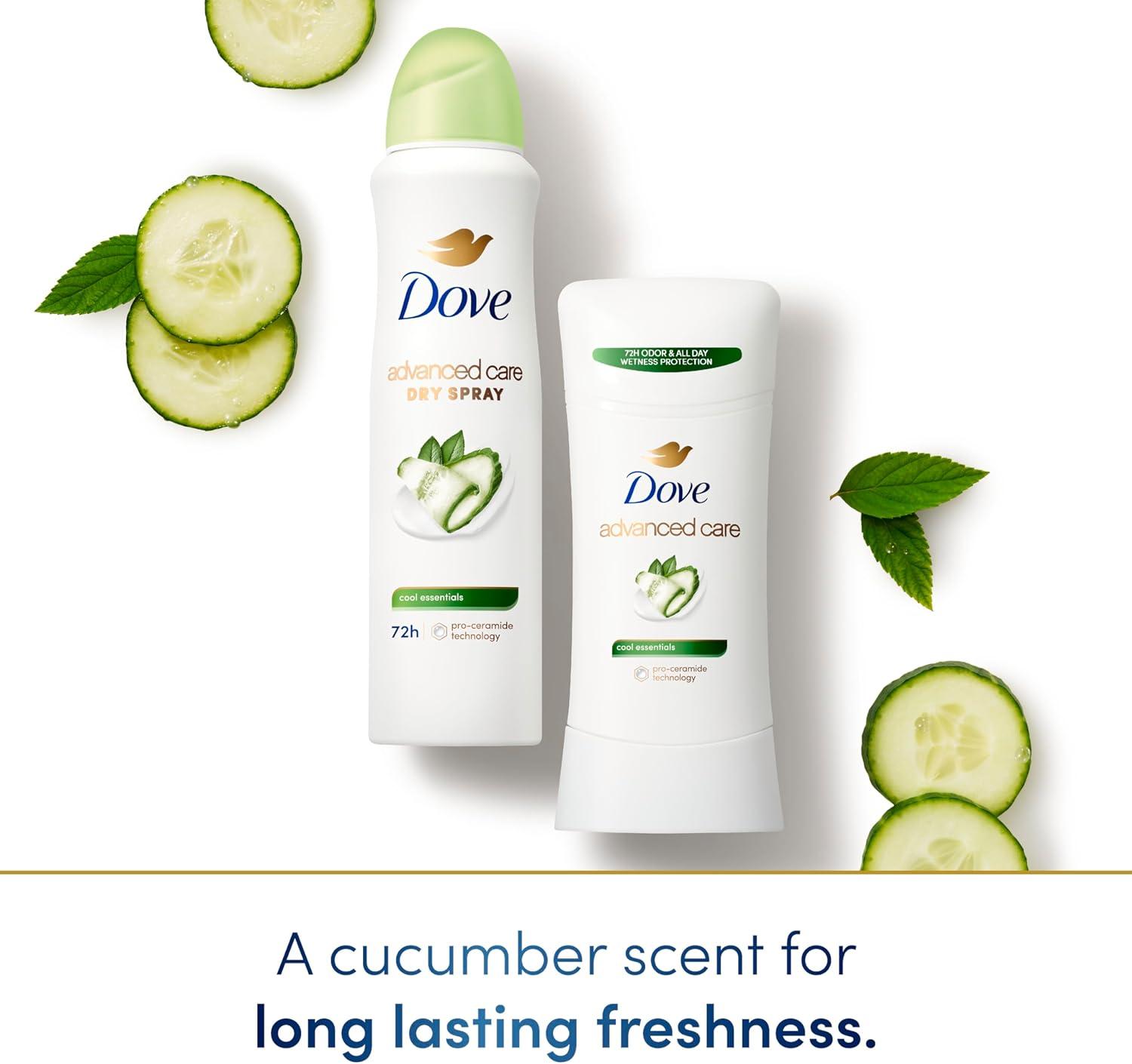 imageDove Advanced Care Anti Deo Stick Cool Essentials Pack of 12 for helping your skin barrier repair after shaving 72 h odor control and allday sweat protection with Pro Ceramide Technology 26 oz26 Ounce Pack of 4
