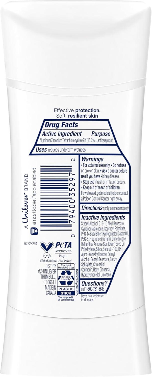 imageDove Advanced Care Anti Deo Stick Cool Essentials Pack of 12 for helping your skin barrier repair after shaving 72 h odor control and allday sweat protection with Pro Ceramide Technology 26 oz26 Ounce Pack of 6