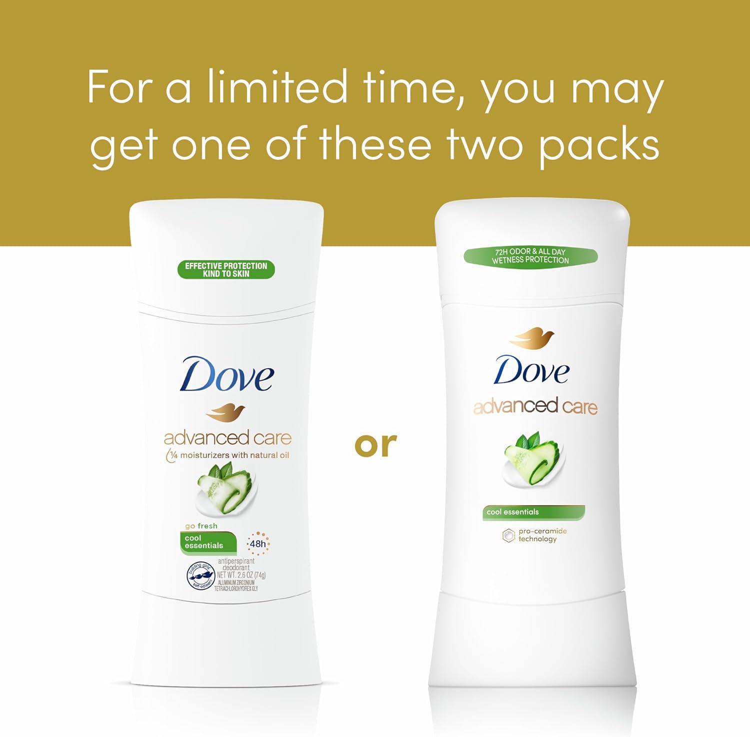imageDove Advanced Care Anti Deo Stick Cool Essentials Pack of 12 for helping your skin barrier repair after shaving 72 h odor control and allday sweat protection with Pro Ceramide Technology 26 oz26 Ounce Pack of 4