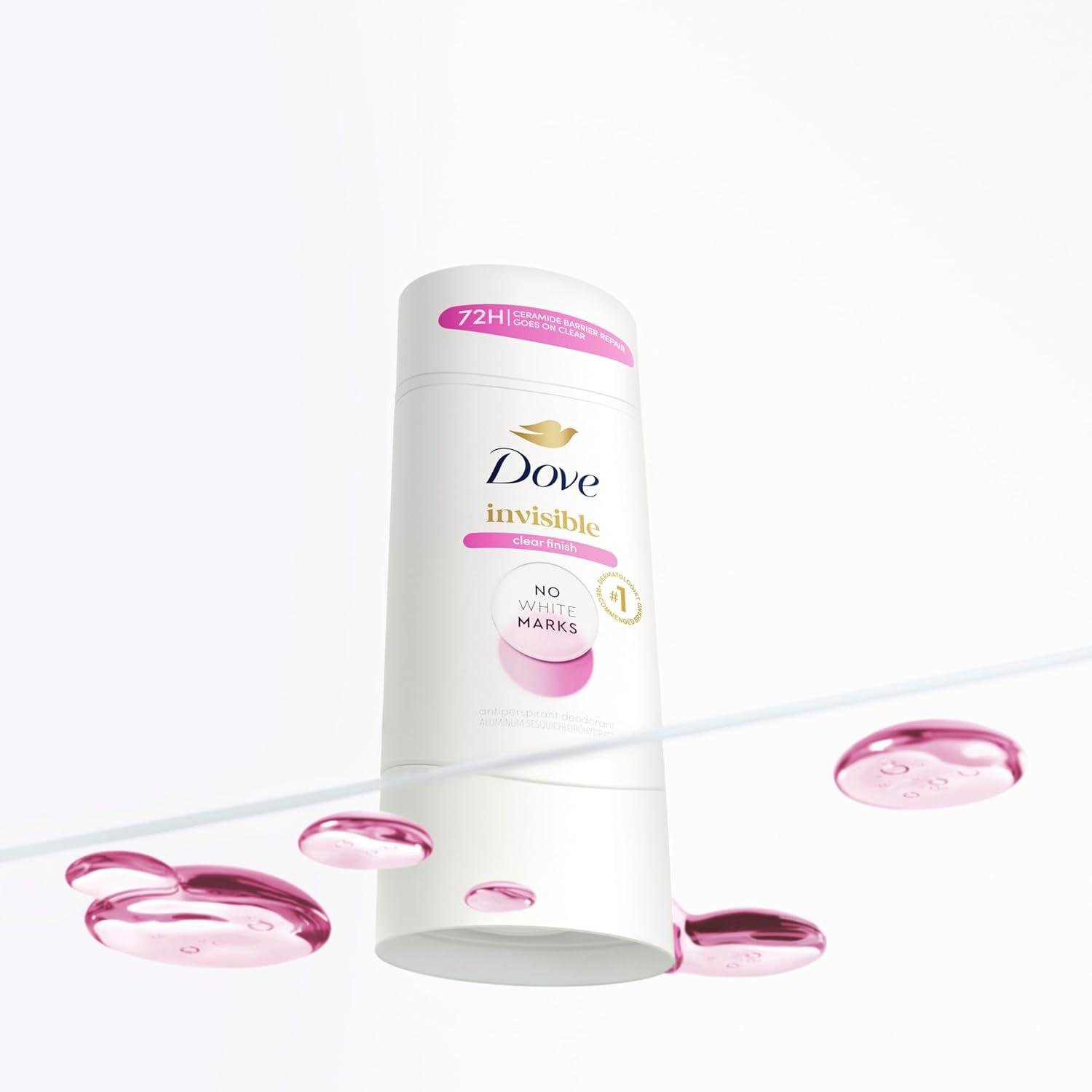 imageDove Advanced Care Antiperspirant Deodorant Stick for Women Pack of 36 Clear Finish Trial and Travel Size 05 oz05 Ounce Pack of 36