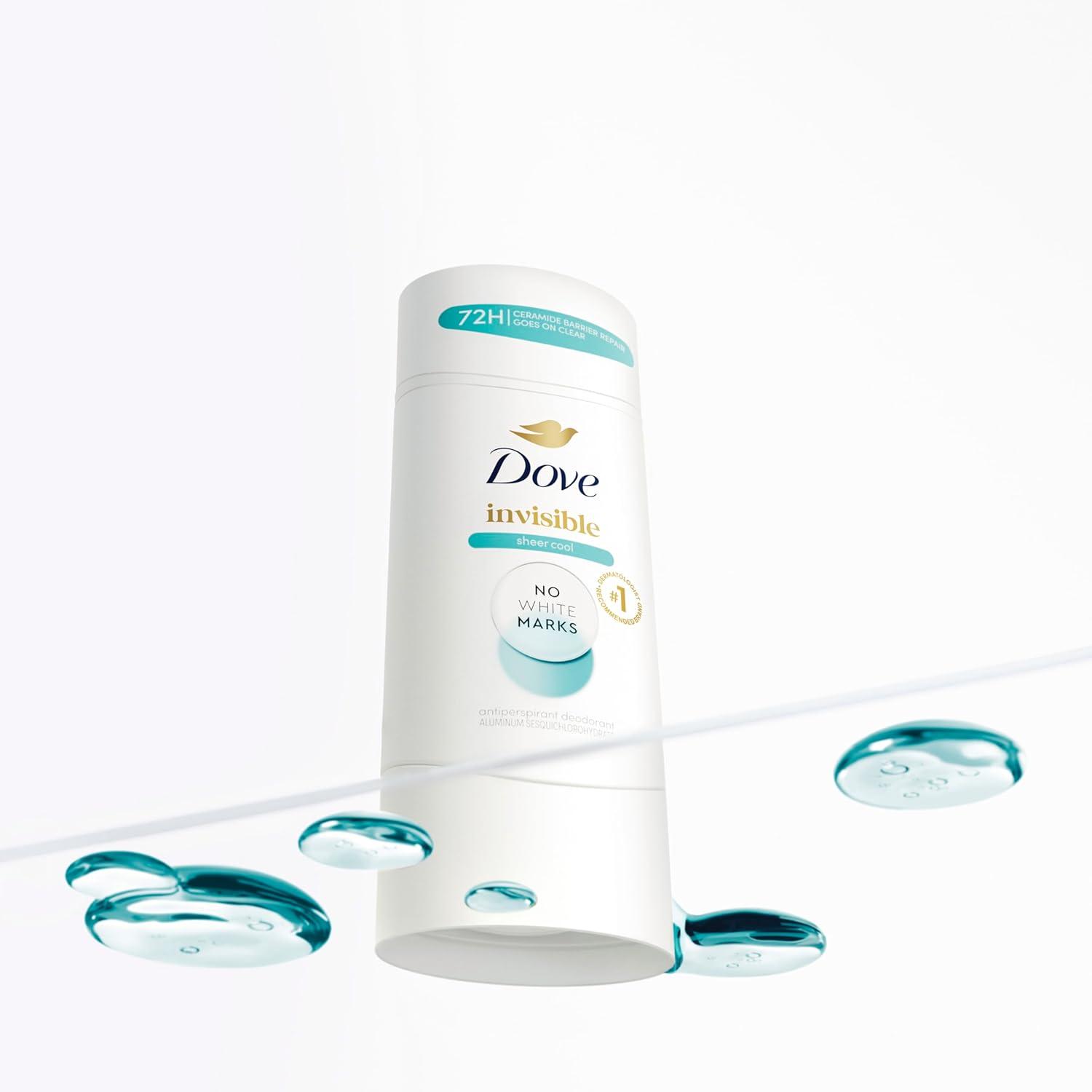 imageDove Advanced Care Antiperspirant Deodorant Stick for Women Pack of 36 Clear Finish Trial and Travel Size 05 oz26 Ounce Pack of 1