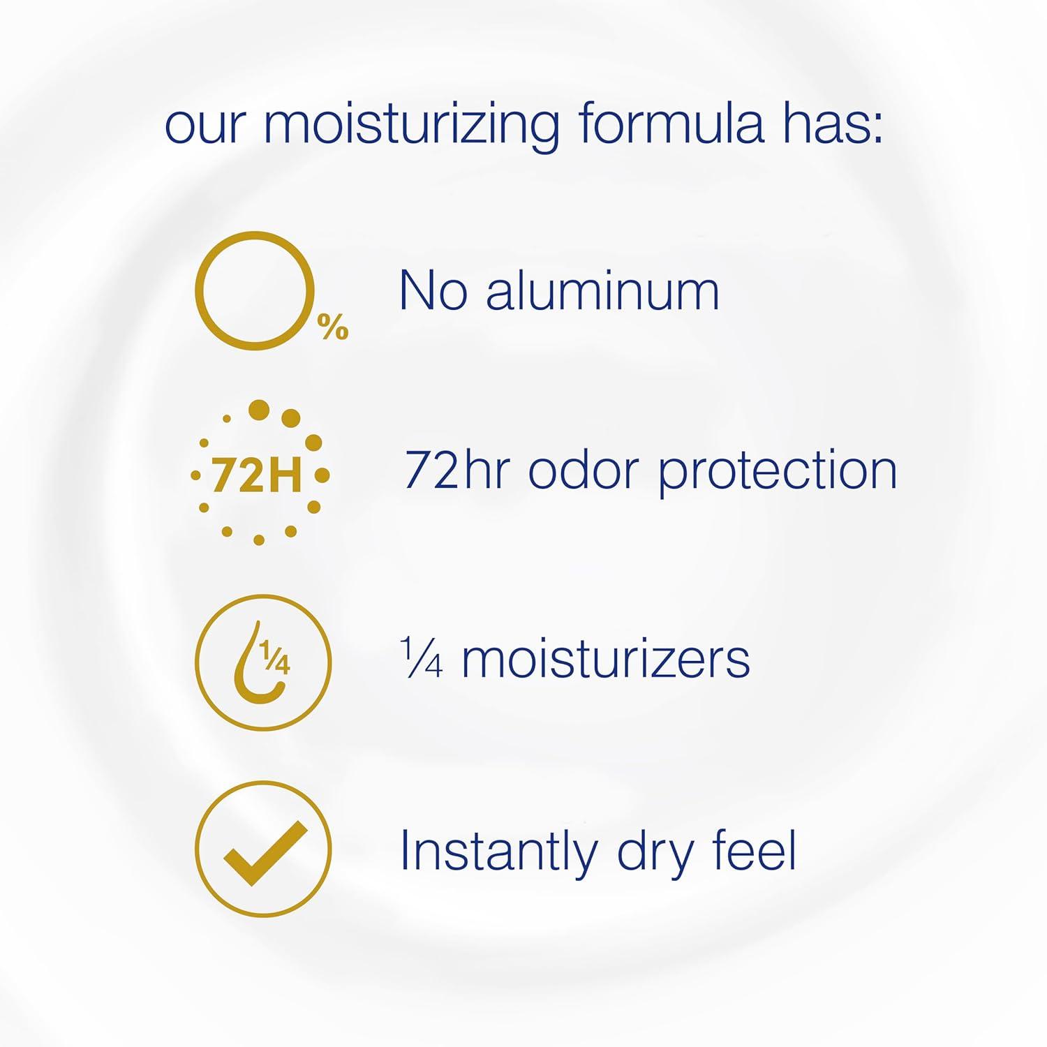 imageDove Aluminum Free Deodorant for Women 3 Count Sensitive 72 hour odor protection 26 ozDragonfruit