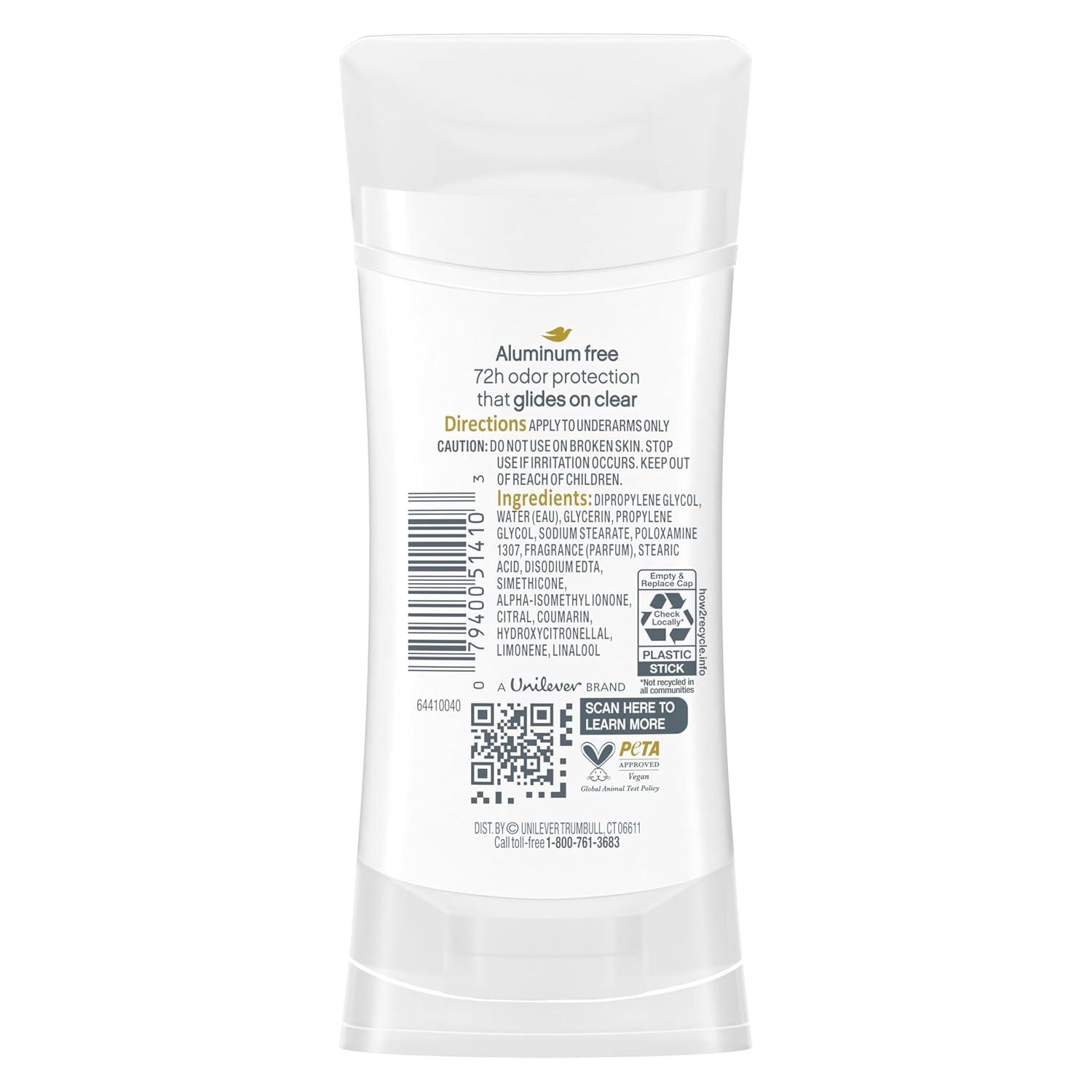 imageDove Aluminum Free Deodorant for Women 3 Count Sensitive 72 hour odor protection 26 ozDragonfruit