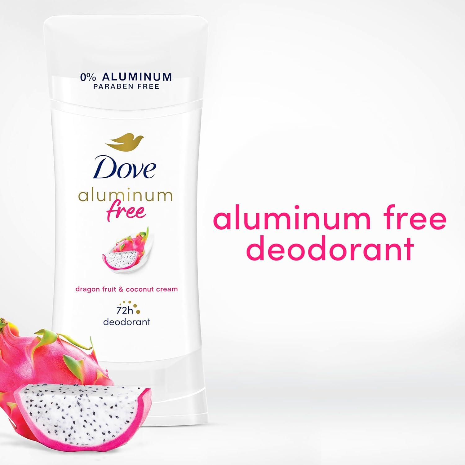 imageDove Aluminum Free Deodorant for Women 3 Count Sensitive 72 hour odor protection 26 ozDragonfruit