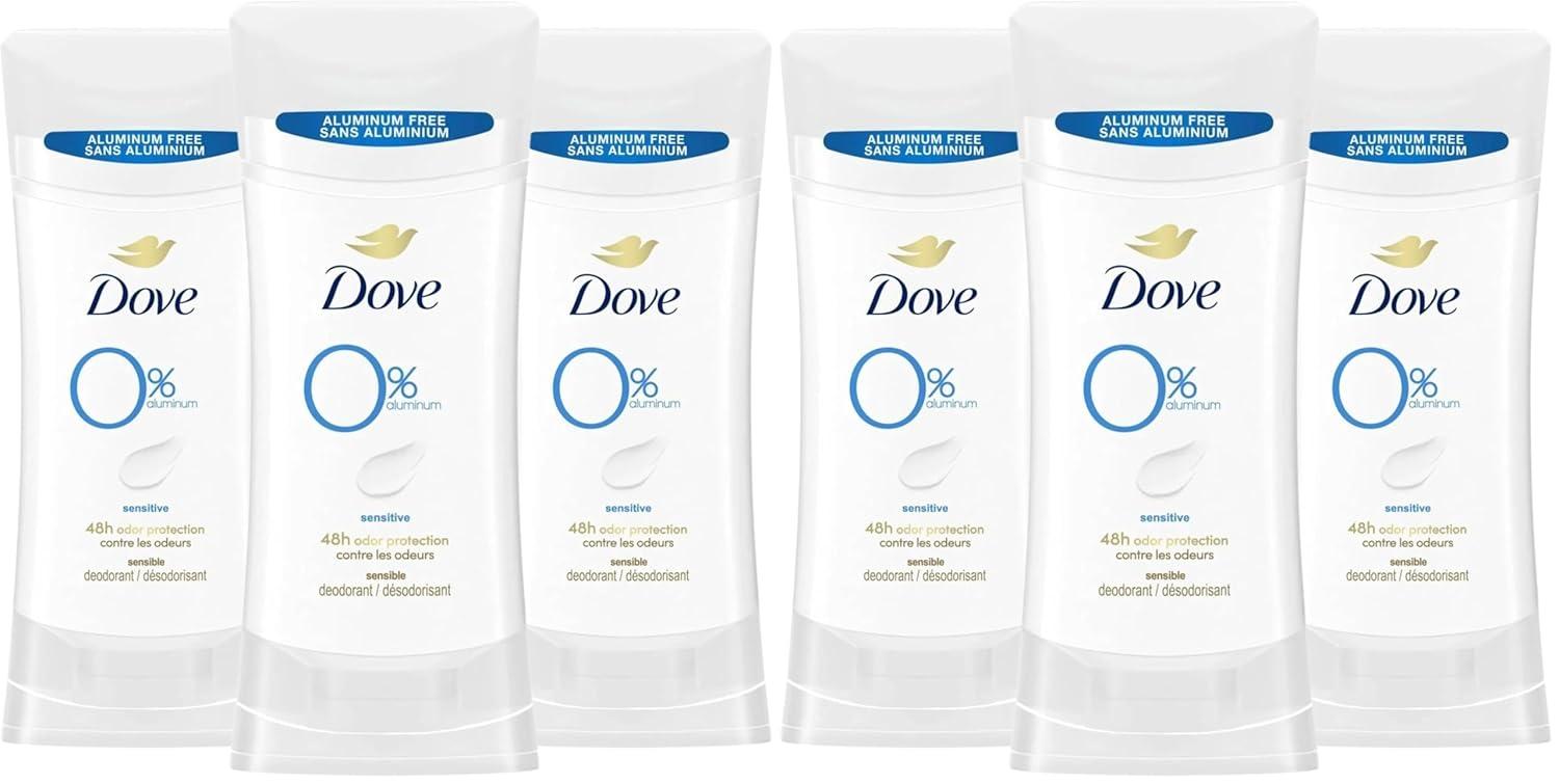 imageDove Aluminum Free Deodorant for Women 3 Count Sensitive 72 hour odor protection 26 ozSensitive