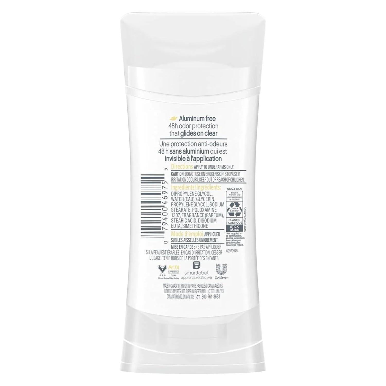 imageDove Aluminum Free Deodorant for Women 3 Count Sensitive 72 hour odor protection 26 ozSensitive
