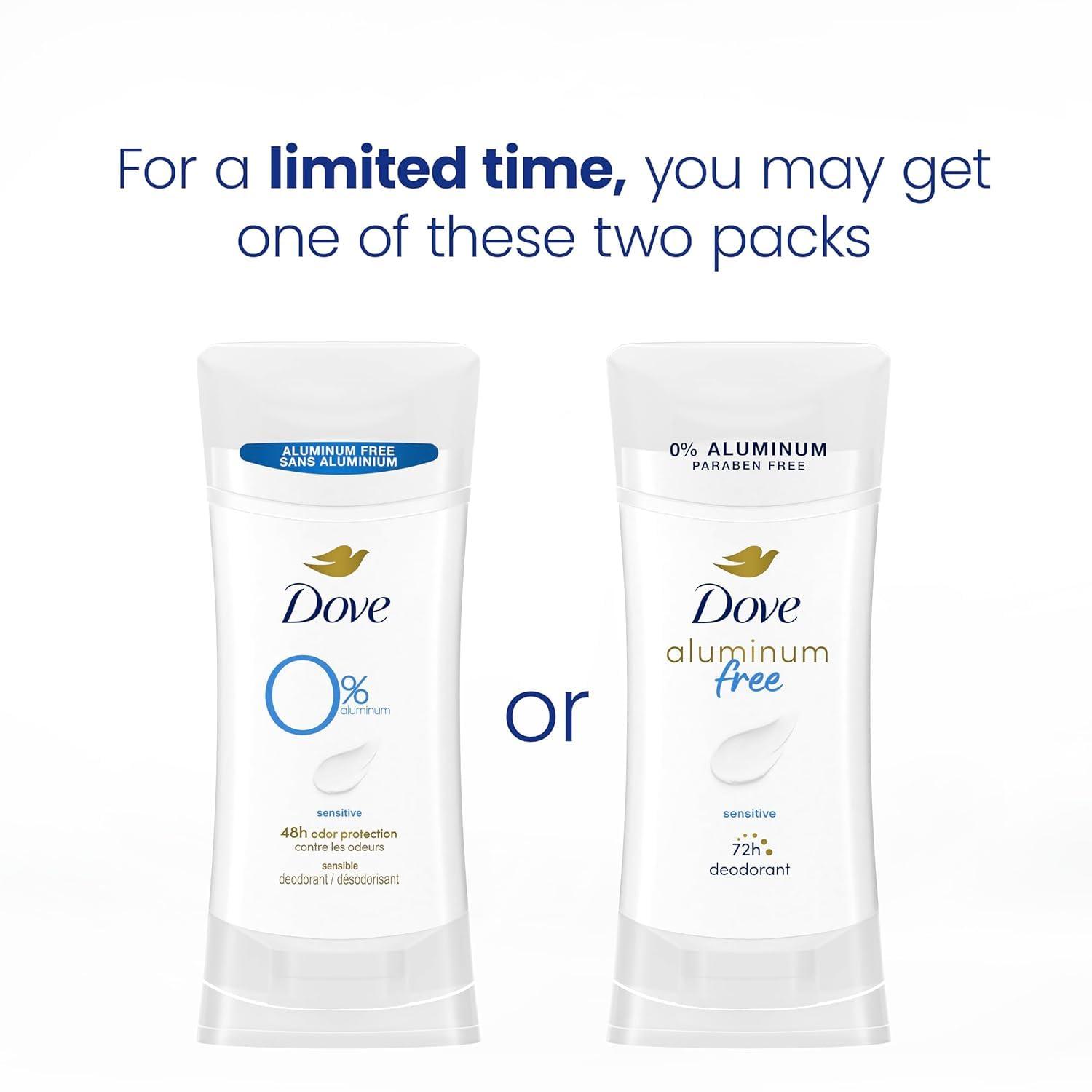 imageDove Aluminum Free Deodorant for Women 3 Count Sensitive 72 hour odor protection 26 ozSensitive