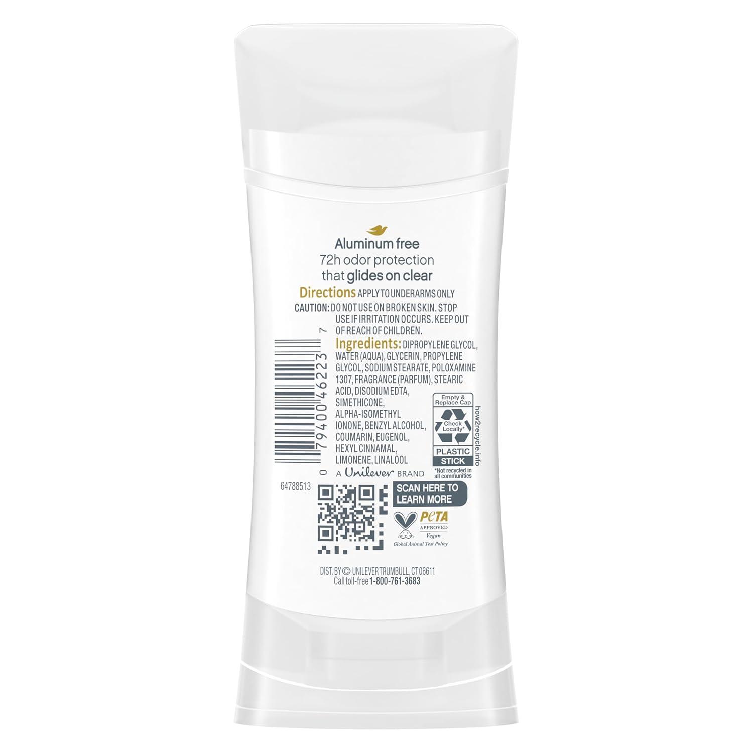 imageDove Aluminum Free Deodorant for Women 3 Count Shea Butter 72 hour odor protection 26 ozCoconut and Pink Jasmine