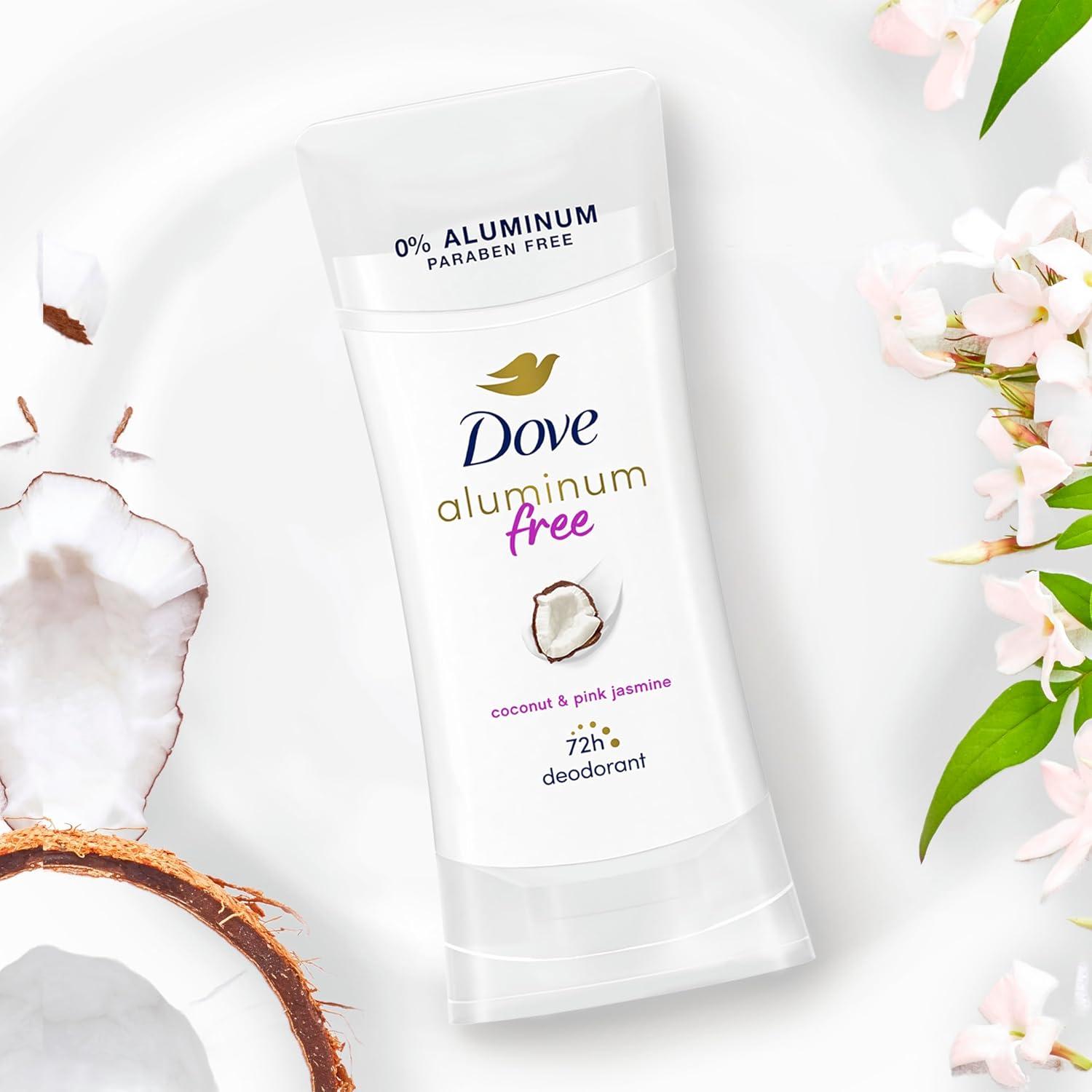 imageDove Aluminum Free Deodorant for Women 3 Count Shea Butter 72 hour odor protection 26 ozCoconut and Pink Jasmine