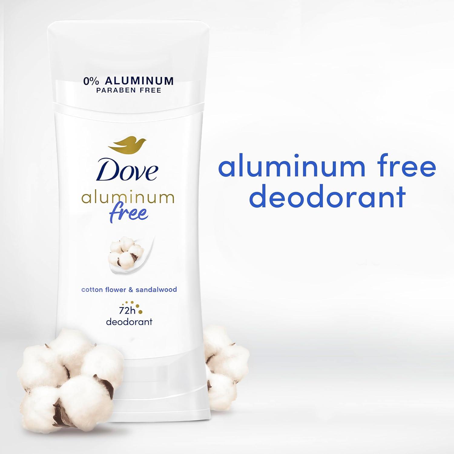 imageDove Aluminum Free Deodorant for Women 3 Count Shea Butter 72 hour odor protection 26 ozCotton Flower and Sandalwood