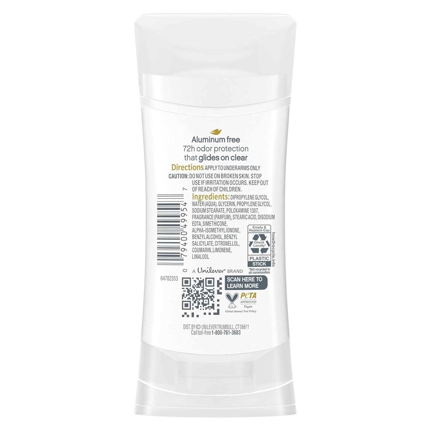 imageDove Aluminum Free Deodorant for Women 3 Count Shea Butter 72 hour odor protection 26 ozCotton Flower and Sandalwood