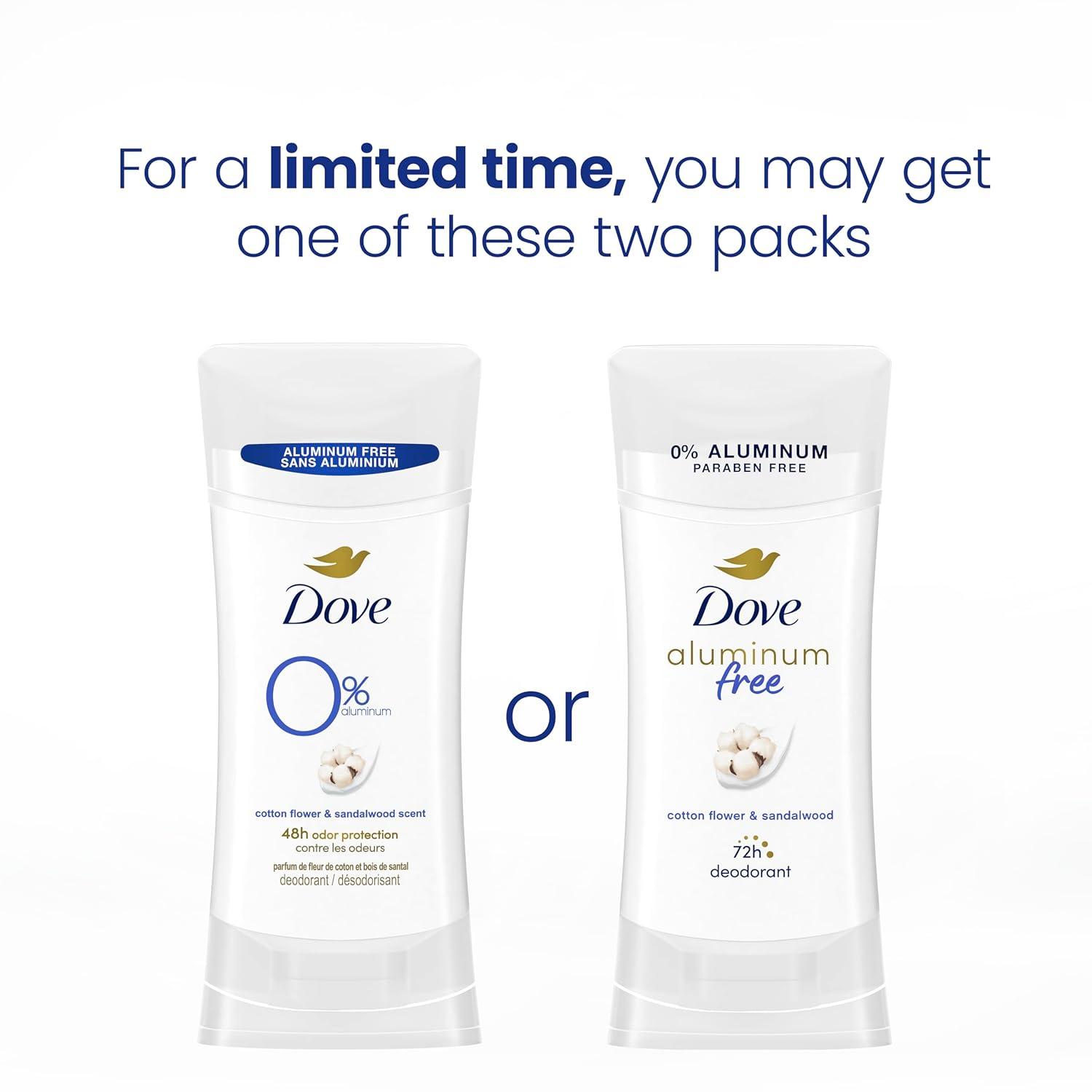 imageDove Aluminum Free Deodorant for Women 3 Count Shea Butter 72 hour odor protection 26 ozCotton Flower and Sandalwood