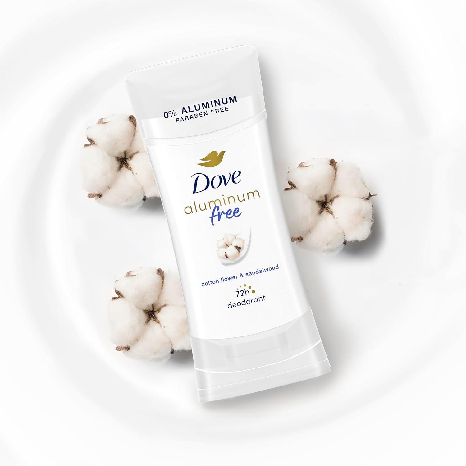 imageDove Aluminum Free Deodorant for Women 3 Count Shea Butter 72 hour odor protection 26 ozCotton Flower and Sandalwood
