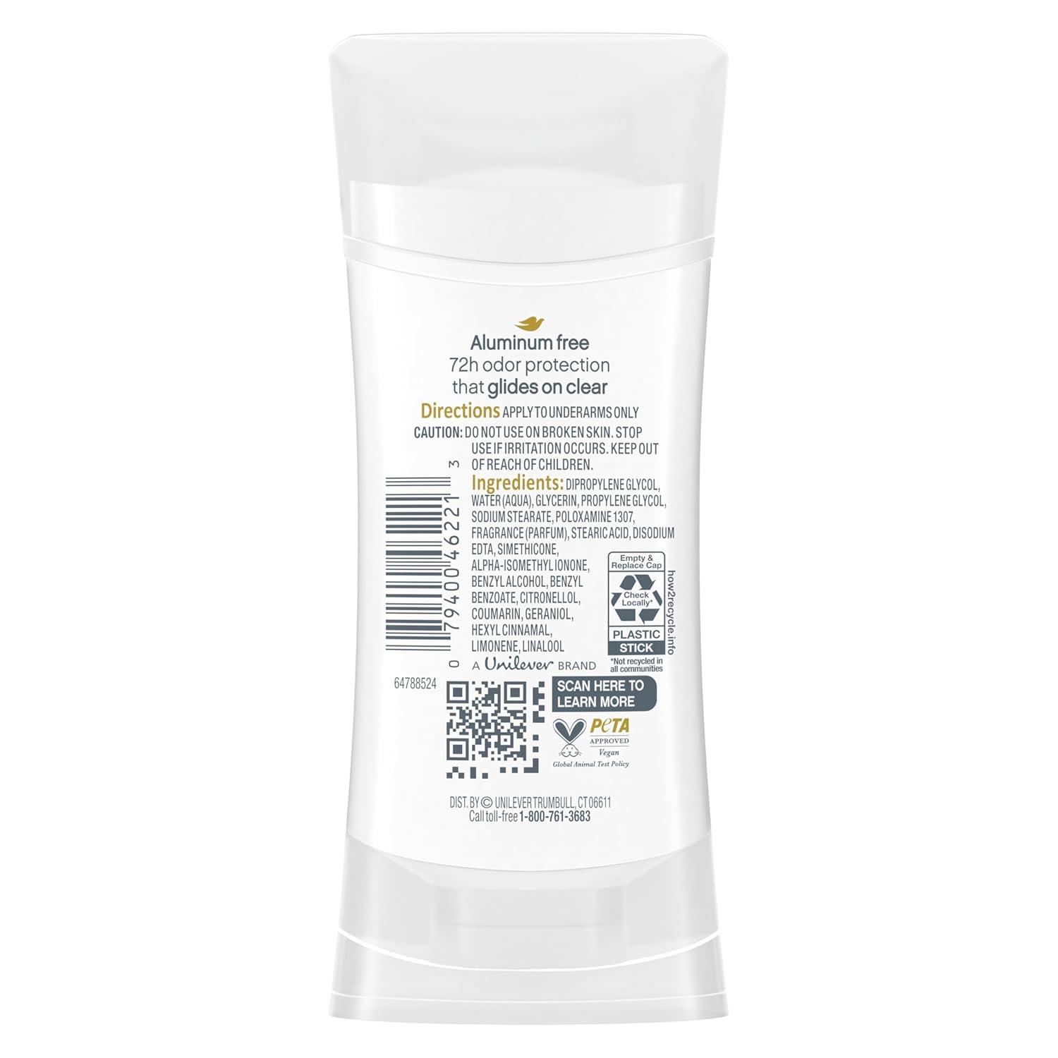 imageDove Aluminum Free Deodorant for Women 3 Count Shea Butter 72 hour odor protection 26 ozCucumber and Green Tea