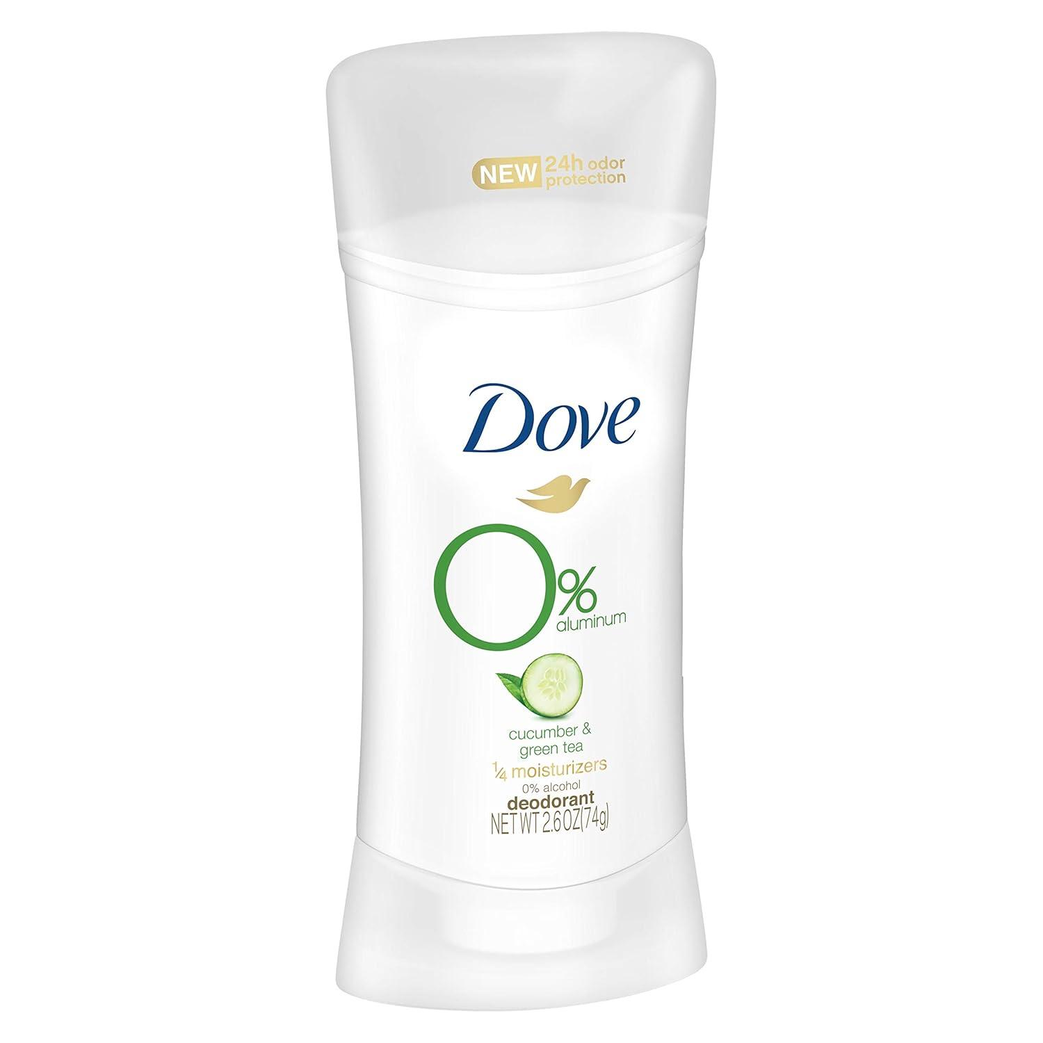 imageDove Aluminum Free Deodorant for Women 3 Count Shea Butter 72 hour odor protection 26 ozCucumber and Green Tea