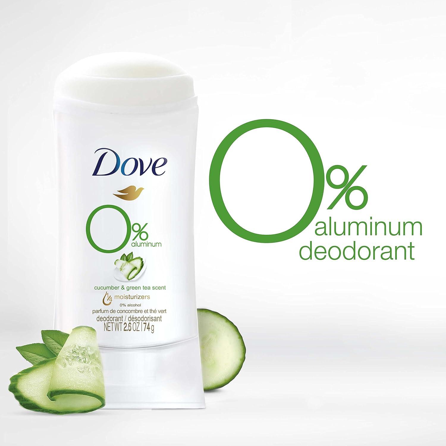 imageDove Aluminum Free Deodorant for Women 3 Count Shea Butter 72 hour odor protection 26 ozCucumber and Green Tea