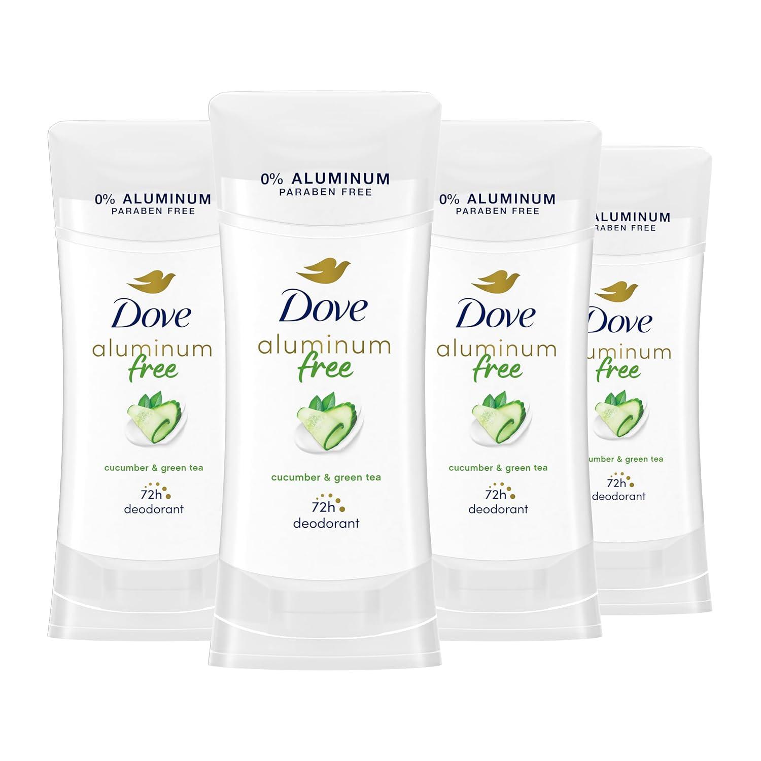 imageDove Aluminum Free Deodorant for Women 3 Count Shea Butter 72 hour odor protection 26 ozCucumber and Green Tea
