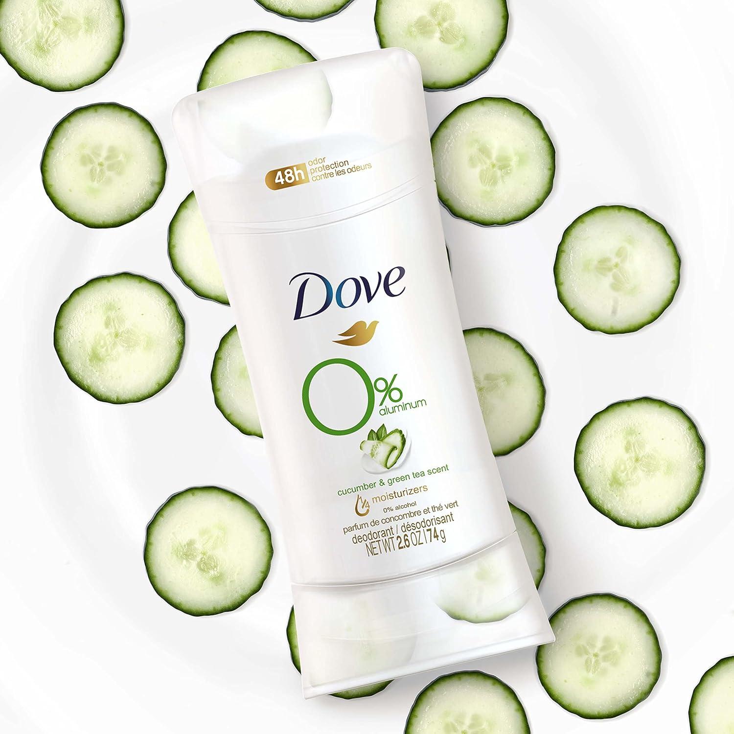 imageDove Aluminum Free Deodorant for Women 3 Count Shea Butter 72 hour odor protection 26 ozCucumber and Green Tea